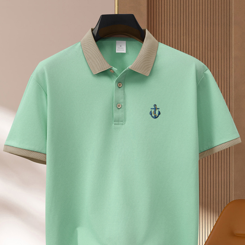 Men' Shirt With Pattern, Casual Short Sleeve Knit Fabric Polyester, Regular Fit Summer With Lapel Collar, Stretch Button Detail, Geometric Pattern - A1536
Men' Shirt With Pattern, Casual Short Sleeve Knit Fabric Polyester, Regular Fit Summer With Lapel Collar, Stretch Button Detail, Geometric Pattern - A1536