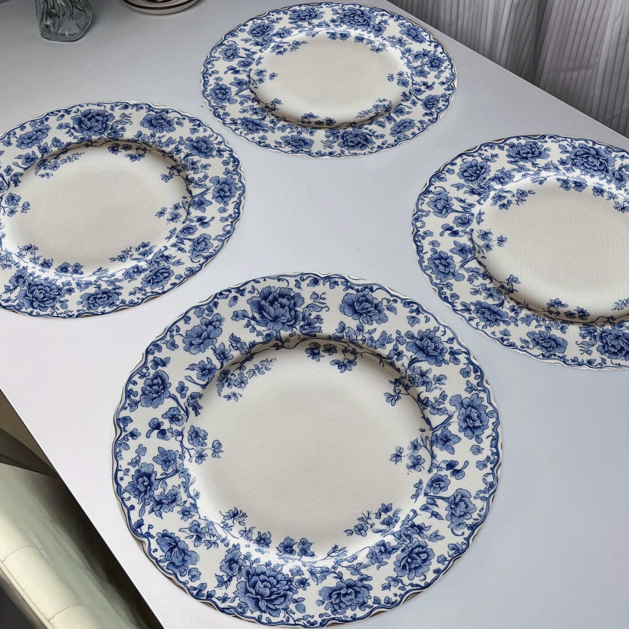 4pcs Round Floral Wreath Placemats, Polyester Woven, Non-slip, Heat Resistant, Hand Washable, For Dining, Kitchen, And Home Decor
4pcs Round Floral Wreath Placemats, Polyester Woven, Non-slip, Heat Resistant, Hand Washable, For Dining, Kitchen, And Home Decor