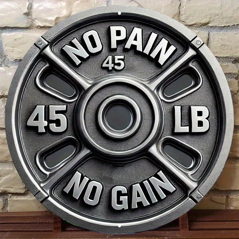 1pc 2d Flat Vintage Aluminum Weightlifting Plate Wall Art, Fitness Motivation Metal Sign, Decor Aluminum Poster For Home, Bar, Gym - 7.8" Diameter
1pc 2d Flat Vintage Aluminum Weightlifting Plate Wall Art, Fitness Motivation Metal Sign, Decor Aluminum Poster For Home, Bar, Gym - 7.8" Diameter