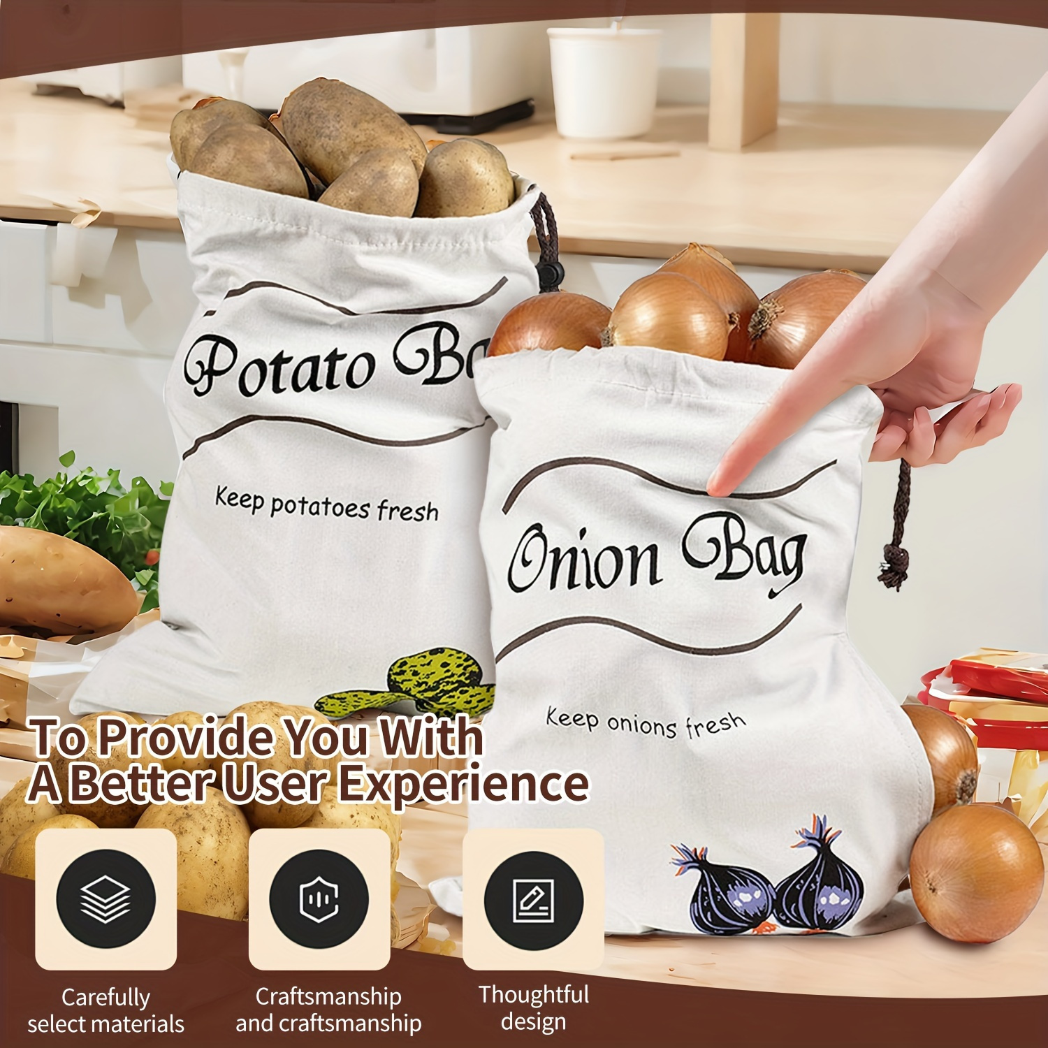 1pc Storage Bag, Portable Canvas Bundle Pocket With Drawstring, Reusable Leak Proof Food Storage Bag, For Fruit And Vegetable Storage, Kitchen Organizers And Storage, Kitchen Accessories
1pc Storage Bag, Portable Canvas Bundle Pocket With Drawstring, Reusable Leak Proof Food Storage Bag, For Fruit And Vegetable Storage, Kitchen Organizers And Storage, Kitchen Accessories