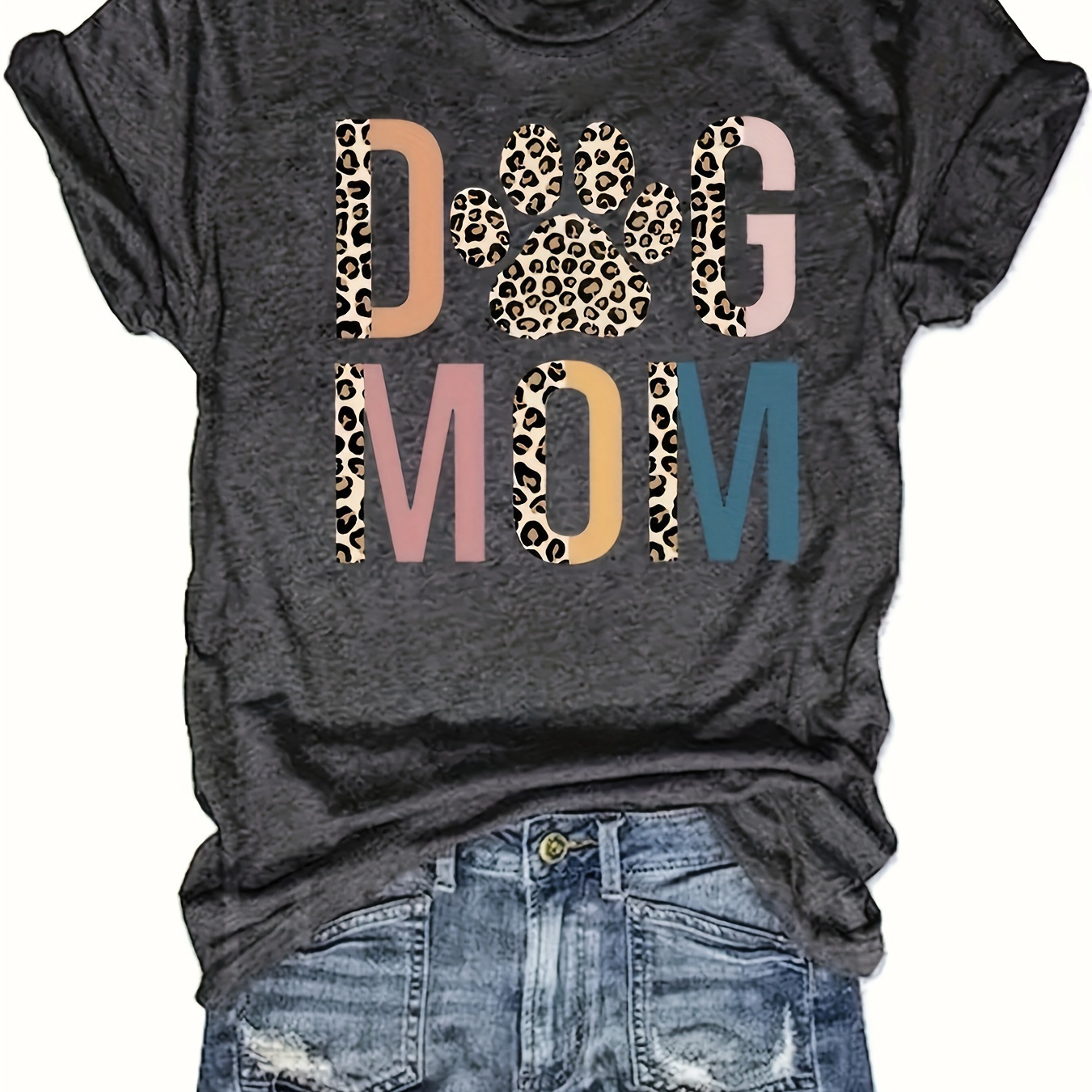 Plus Size Dog & Mom Print T-shirt, Casual Crew Neck Short Sleeve T-shirt, Women's Plus Size clothing
Plus Size Dog & Mom Print T-shirt, Casual Crew Neck Short Sleeve T-shirt, Women's Plus Size clothing