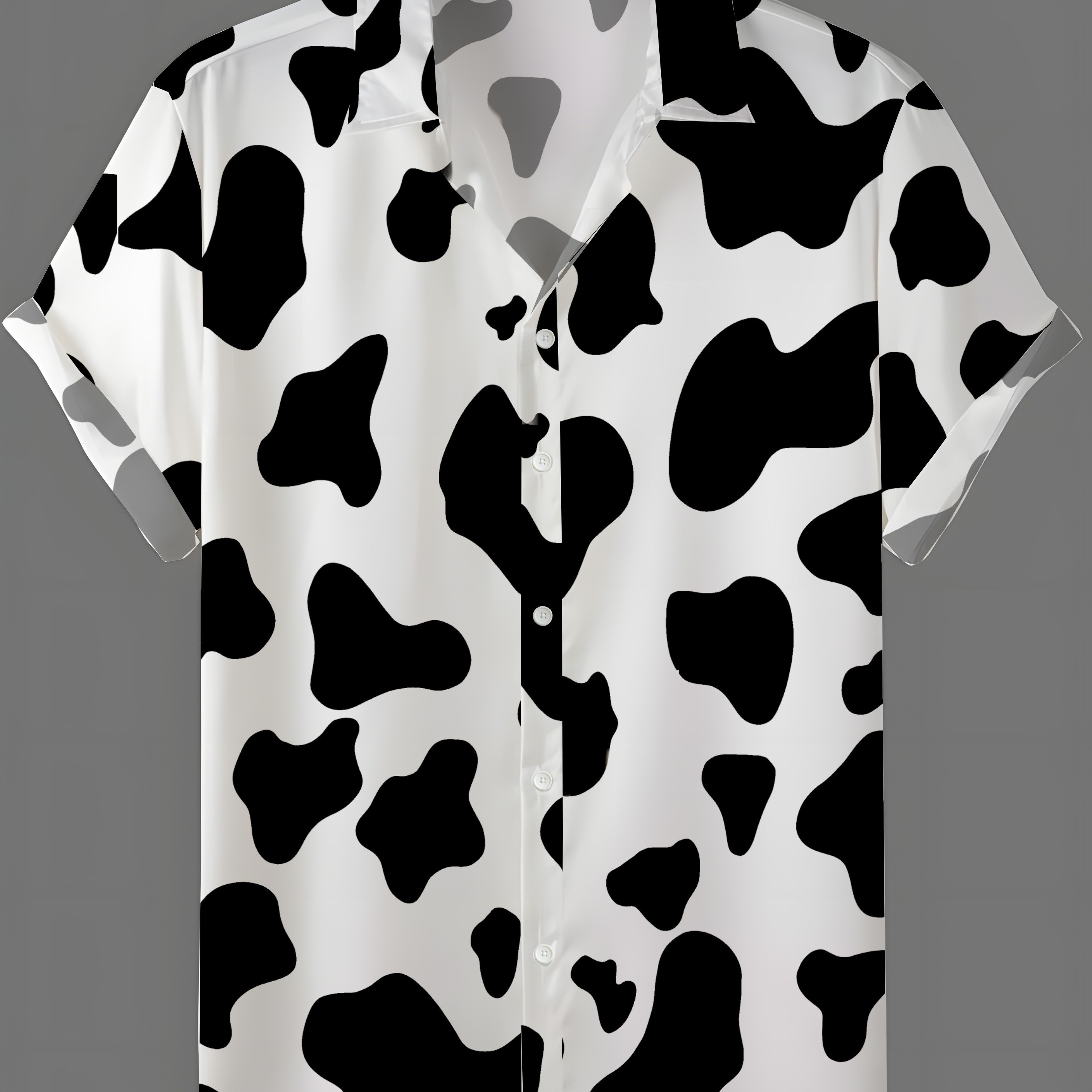 Cow Pattern Men's Digital Print Short Sleeve Button Down Shirt, Men's Leisurewear For Summer Holiday
Cow Pattern Men's Digital Print Short Sleeve Button Down Shirt, Men's Leisurewear For Summer Holiday