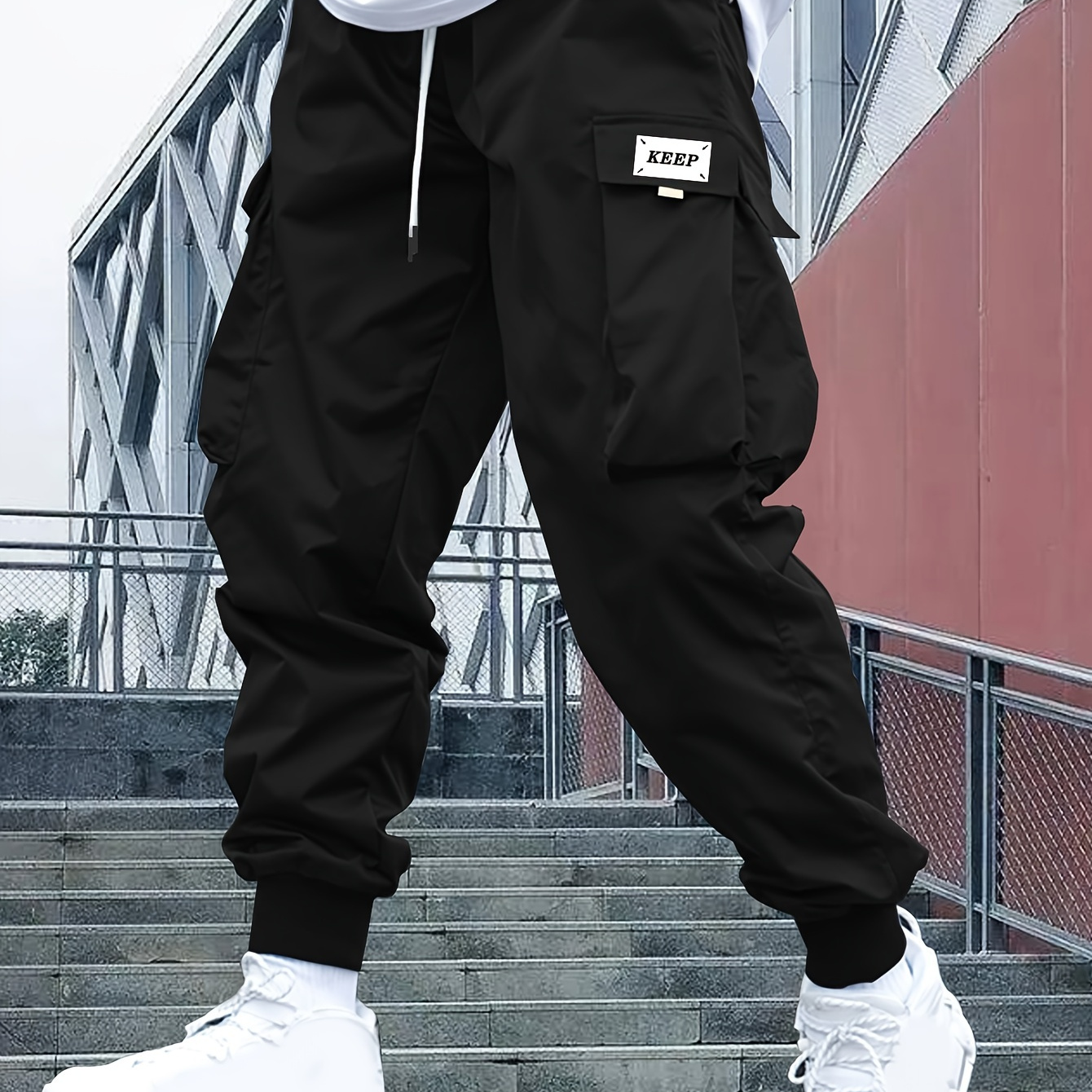 Classic Design Multi Flap Pockets Cargo Pants, Men's Casual Techwear Drawstring Cargo Pants Hiphop Joggers For Autumn Summer Outdoor
Classic Design Multi Flap Pockets Cargo Pants, Men's Casual Techwear Drawstring Cargo Pants Hiphop Joggers For Autumn Summer Outdoor