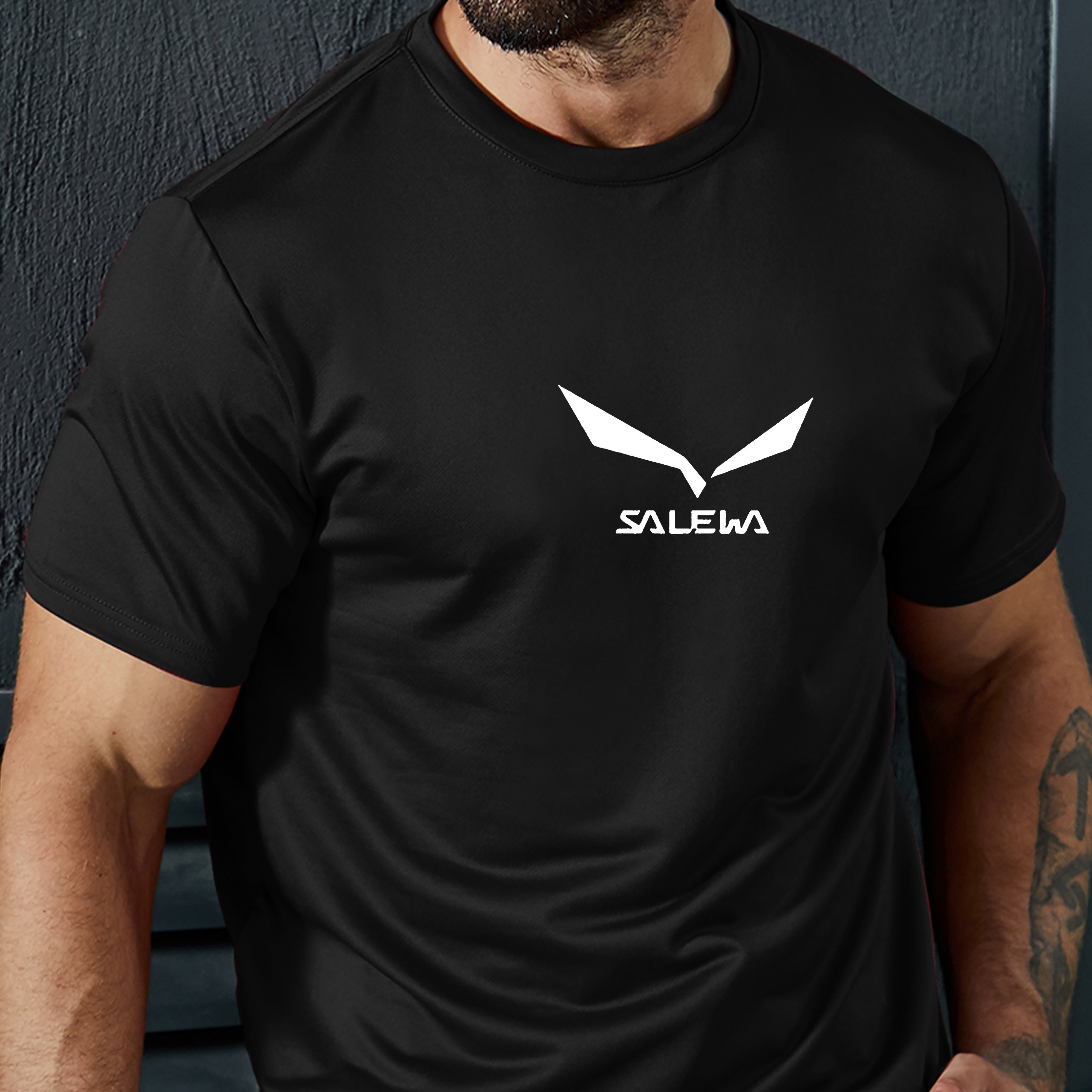 Men's Casual Crew Neck T-shirt With Logo Print, 100% Polyester Knit Fabric, Breathable, Stretch, Regular Fit, Summer Wear
Men's Casual Crew Neck T-shirt With Logo Print, 100% Polyester Knit Fabric, Breathable, Stretch, Regular Fit, Summer Wear