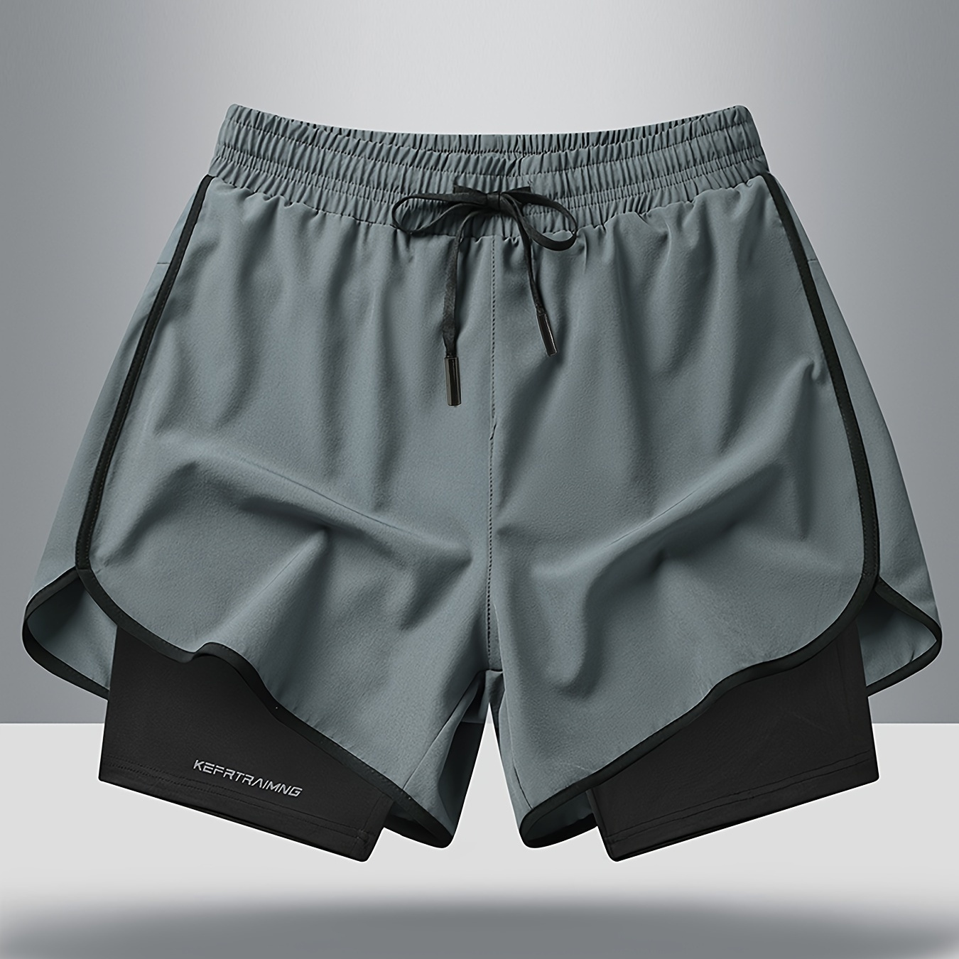 Men's Color Matching Running Shorts With Pockets, Active Drawstring High Stretch Shorts With Lining For Outdoor Fitness Workout
Men's Color Matching Running Shorts With Pockets, Active Drawstring High Stretch Shorts With Lining For Outdoor Fitness Workout