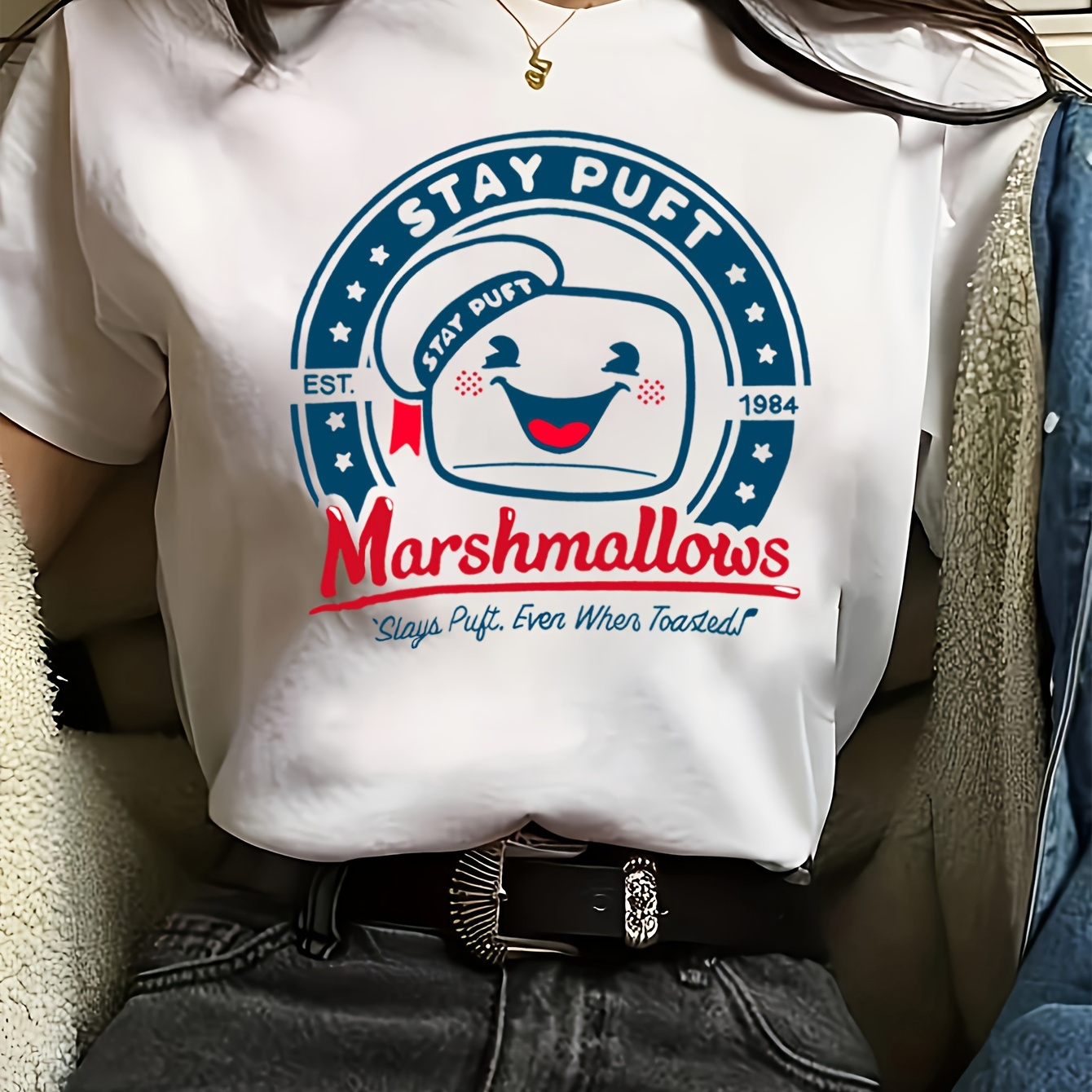 Cartoon Print Crew Neck T-shirt, Casual Short Sleeve T-shirt For Spring & Summer, Women's Clothing
Cartoon Print Crew Neck T-shirt, Casual Short Sleeve T-shirt For Spring & Summer, Women's Clothing