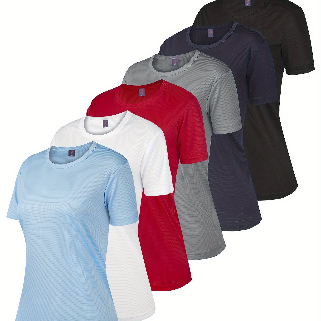 6 Pack Quick Dry Athletic T-shirt, Casual Crew Neck Short Sleeve Basic T-shirt, Women's Clothing
6 Pack Quick Dry Athletic T-shirt, Casual Crew Neck Short Sleeve Basic T-shirt, Women's Clothing