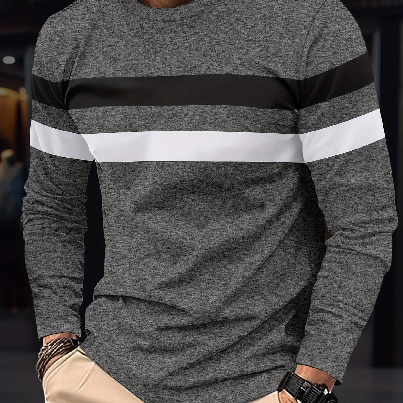 T-shirt pour hommes, T-shirt à manches longues confortable à col rond pour hommes, Vêtements pour hommes pour activités de
T-shirt pour hommes, T-shirt à manches longues confortable à col rond pour hommes, Vêtements pour hommes pour activités de
