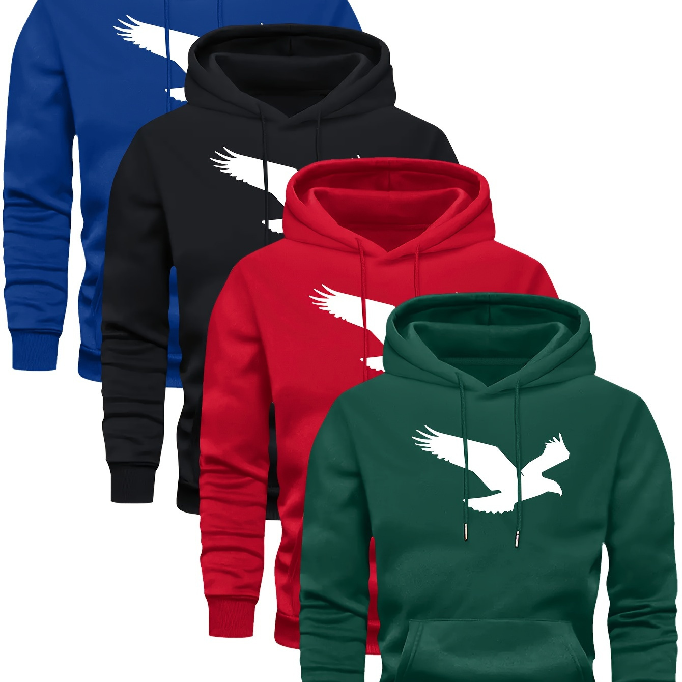 4pcs Print, Men's Casual And Cozy Hoodies, Trendy Long Sleeve Hooded Sweatshirt, Casual Top For Autumn Winter
4pcs Print, Men's Casual And Cozy Hoodies, Trendy Long Sleeve Hooded Sweatshirt, Casual Top For Autumn Winter
