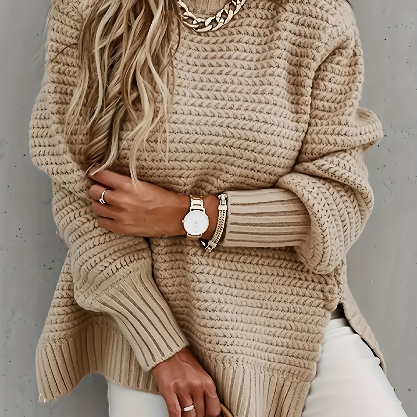 Pull à col bas et haut, pull décontracté à manches longues pour et l'hiver, vêtements pour femmes
Pull à col bas et haut, pull décontracté à manches longues pour et l'hiver, vêtements pour femmes