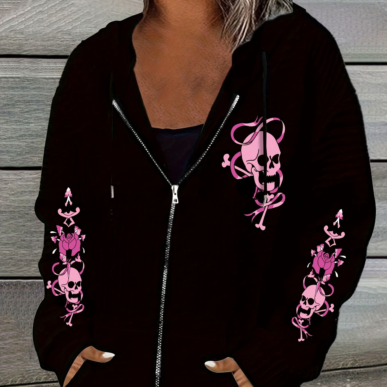 Print Zipper Hoodie, Casual Long Sleeve Hooded Sweatshirt For Fall & Spring, Women's Clothing
Print Zipper Hoodie, Casual Long Sleeve Hooded Sweatshirt For Fall & Spring, Women's Clothing