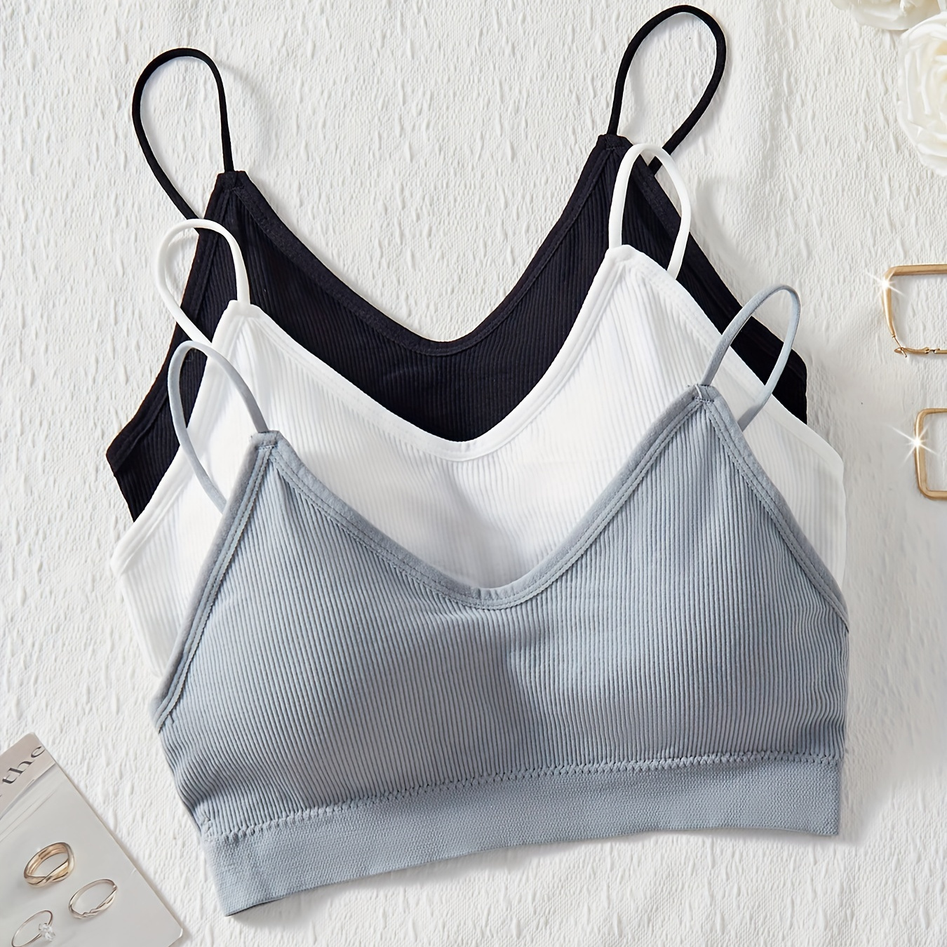 Color Bralette Set: Adult, No Steel Bands, Removable Cups, , Pure Pattern, Knit Fabric, Suitable For Fall/winter
Color Bralette Set: Adult, No Steel Bands, Removable Cups, , Pure Pattern, Knit Fabric, Suitable For Fall/winter