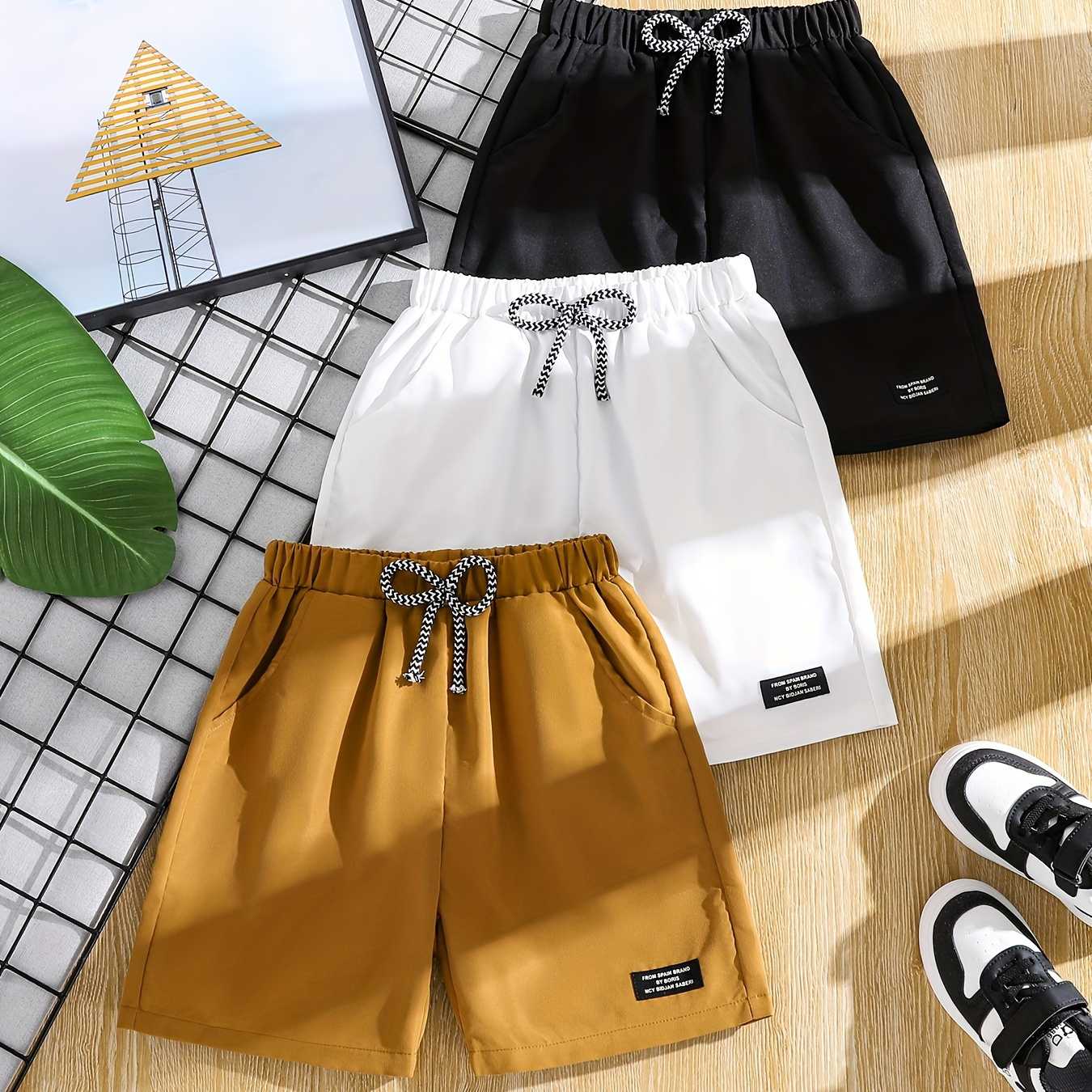 3-pack Boys Casual Lightweight Elastic Waist Shorts, Comfy Breathable Sports Shorts For Summer Outdoor
3-pack Boys Casual Lightweight Elastic Waist Shorts, Comfy Breathable Sports Shorts For Summer Outdoor