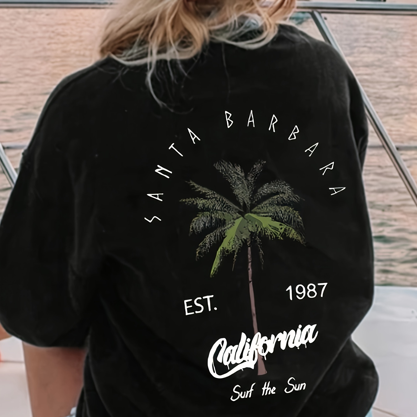 Coconut Tree Print Crew Neck T-shirt, Casual Short Sleeve T-shirt For Spring & Summer, Women's Clothing
Coconut Tree Print Crew Neck T-shirt, Casual Short Sleeve T-shirt For Spring & Summer, Women's Clothing