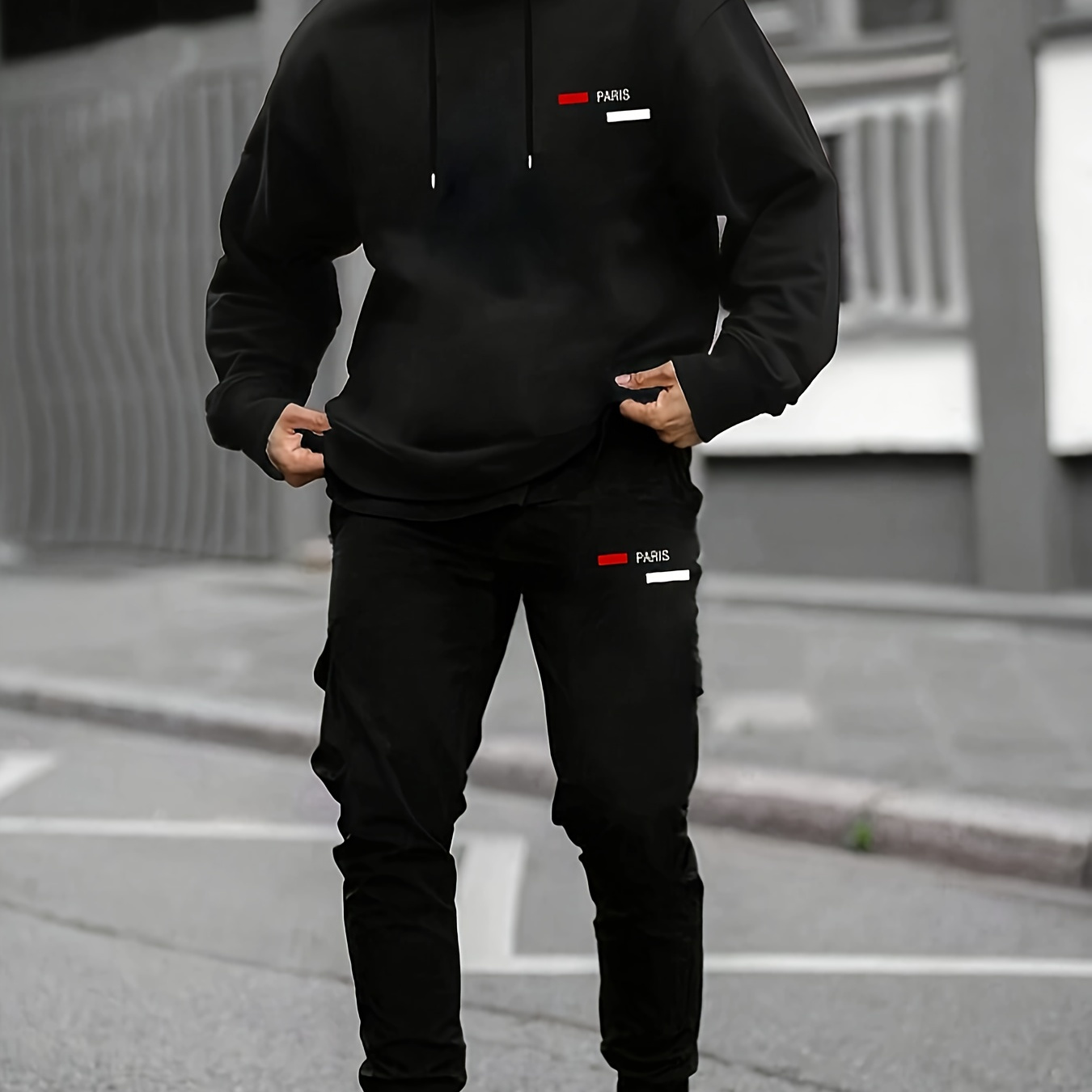 Men's Casual Hoodie & Sweatpants Set - Geometric Print, Polyester , Machine Washable - Fall/winter, Oversized Hoodie
Men's Casual Hoodie & Sweatpants Set - Geometric Print, Polyester , Machine Washable - Fall/winter, Oversized Hoodie