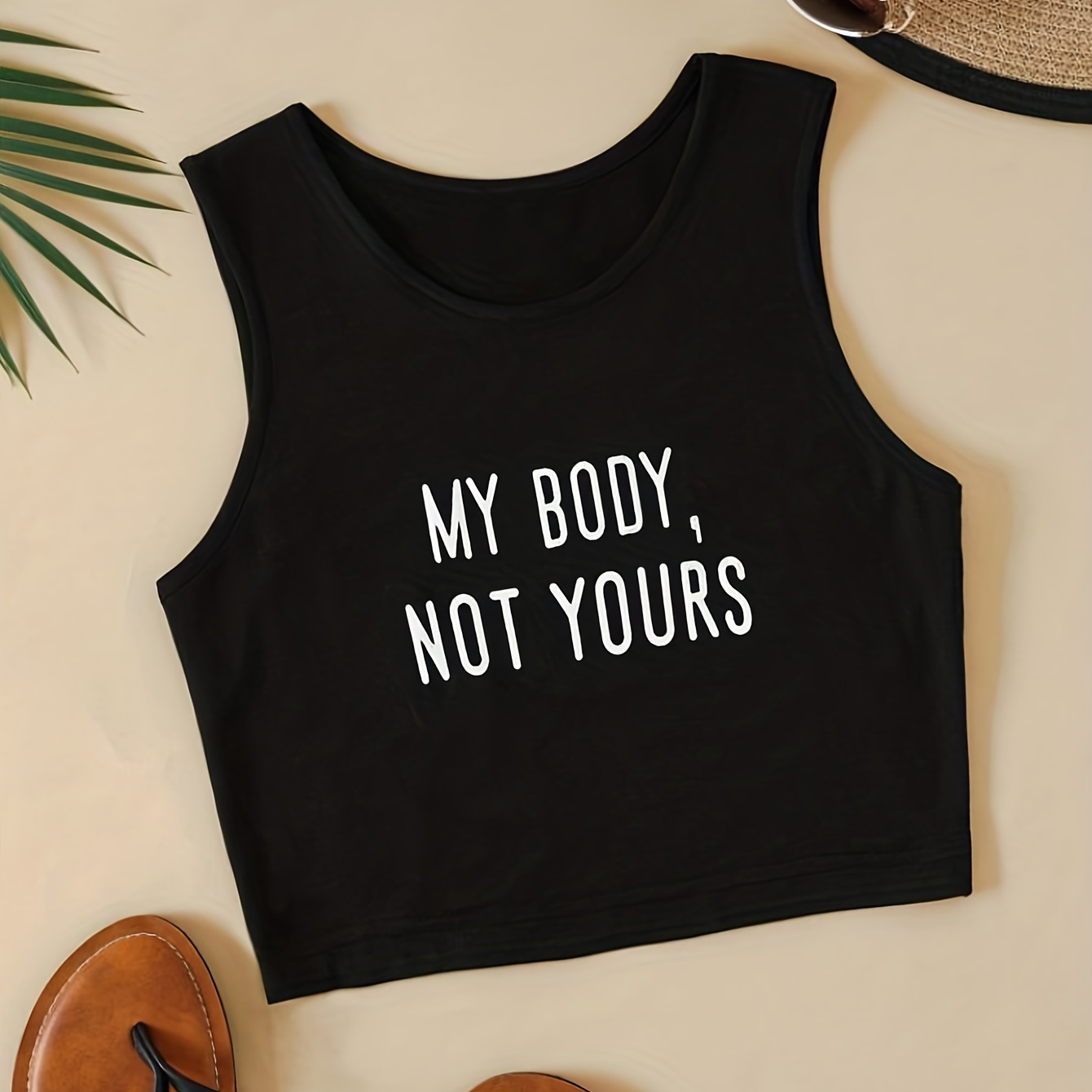 My Body Print Crop Tank Top, Sexy Summer Sleeveless Casual Top, Women's Clothing
My Body Print Crop Tank Top, Sexy Summer Sleeveless Casual Top, Women's Clothing