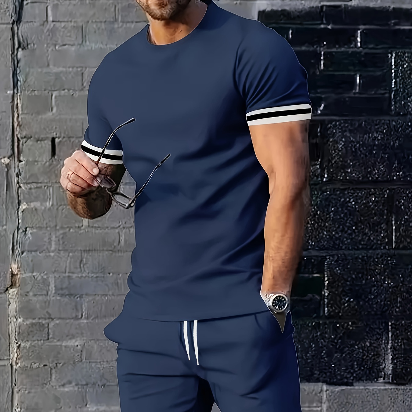 Men's Casual 2-piece Set, 3d Short Sleeve T-shirt And Shorts, Polyester Fabric, Regular Fit, Machine Washable
Men's Casual 2-piece Set, 3d Short Sleeve T-shirt And Shorts, Polyester Fabric, Regular Fit, Machine Washable