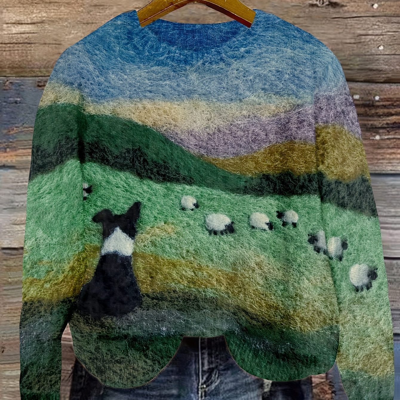 Animal Pattern Crew Neck Sweater, Casual Long Sleeve Pullover Sweater For Spring & Fall, Women's Clothing
Animal Pattern Crew Neck Sweater, Casual Long Sleeve Pullover Sweater For Spring & Fall, Women's Clothing
