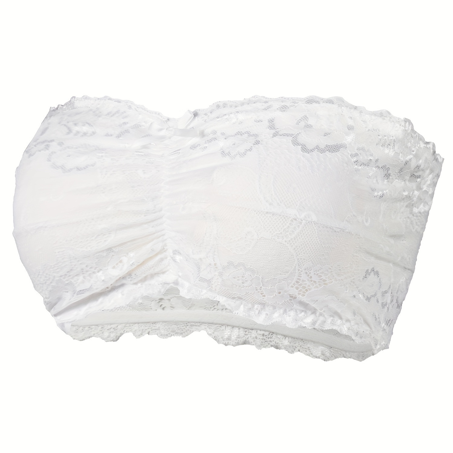 Women's Sexy Bra, Plus Size Floral Lace Ruched Strapless Wave Trim Convertible Bandeau Bra
Women's Sexy Bra, Plus Size Floral Lace Ruched Strapless Wave Trim Convertible Bandeau Bra