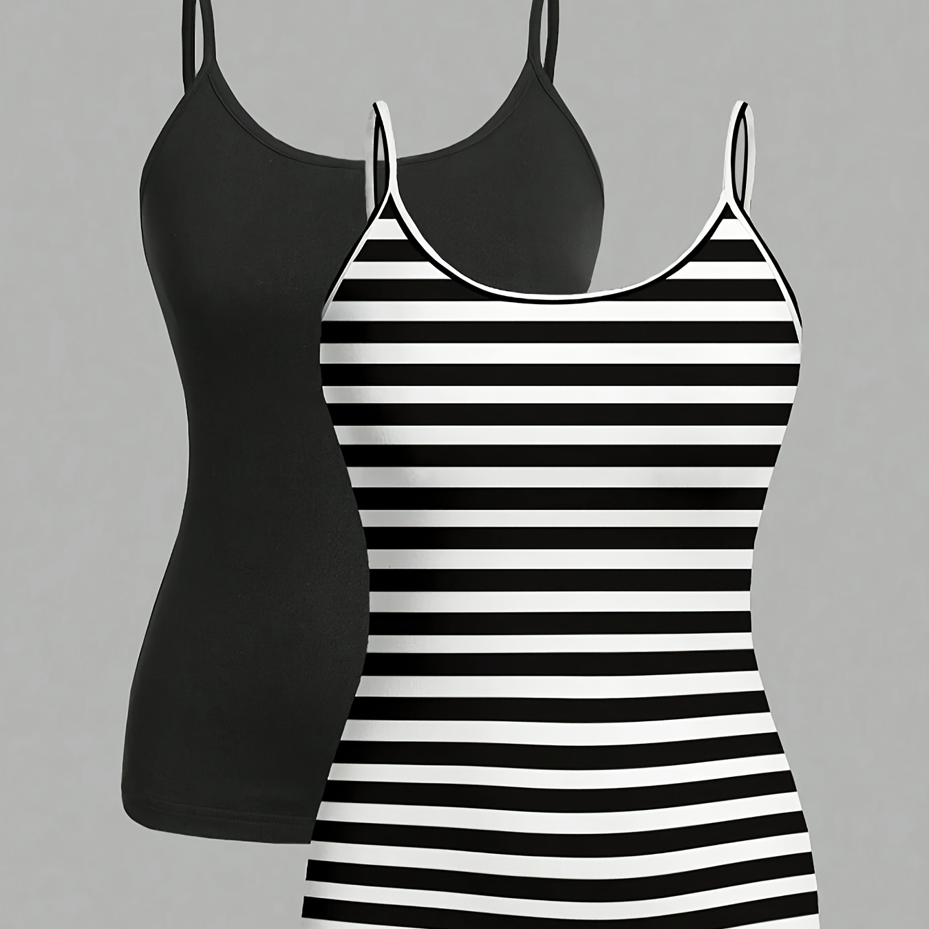 Chic Hauts Cami à Rayures Grande Taille pour Femmes - Décontracté Épaules Dénudées, Manches, Tissu Tricoté, Lavable en Machine - Parfait pour /Été
Chic Hauts Cami à Rayures Grande Taille pour Femmes - Décontracté Épaules Dénudées, Manches, Tissu Tricoté, Lavable en Machine - Parfait pour /Été