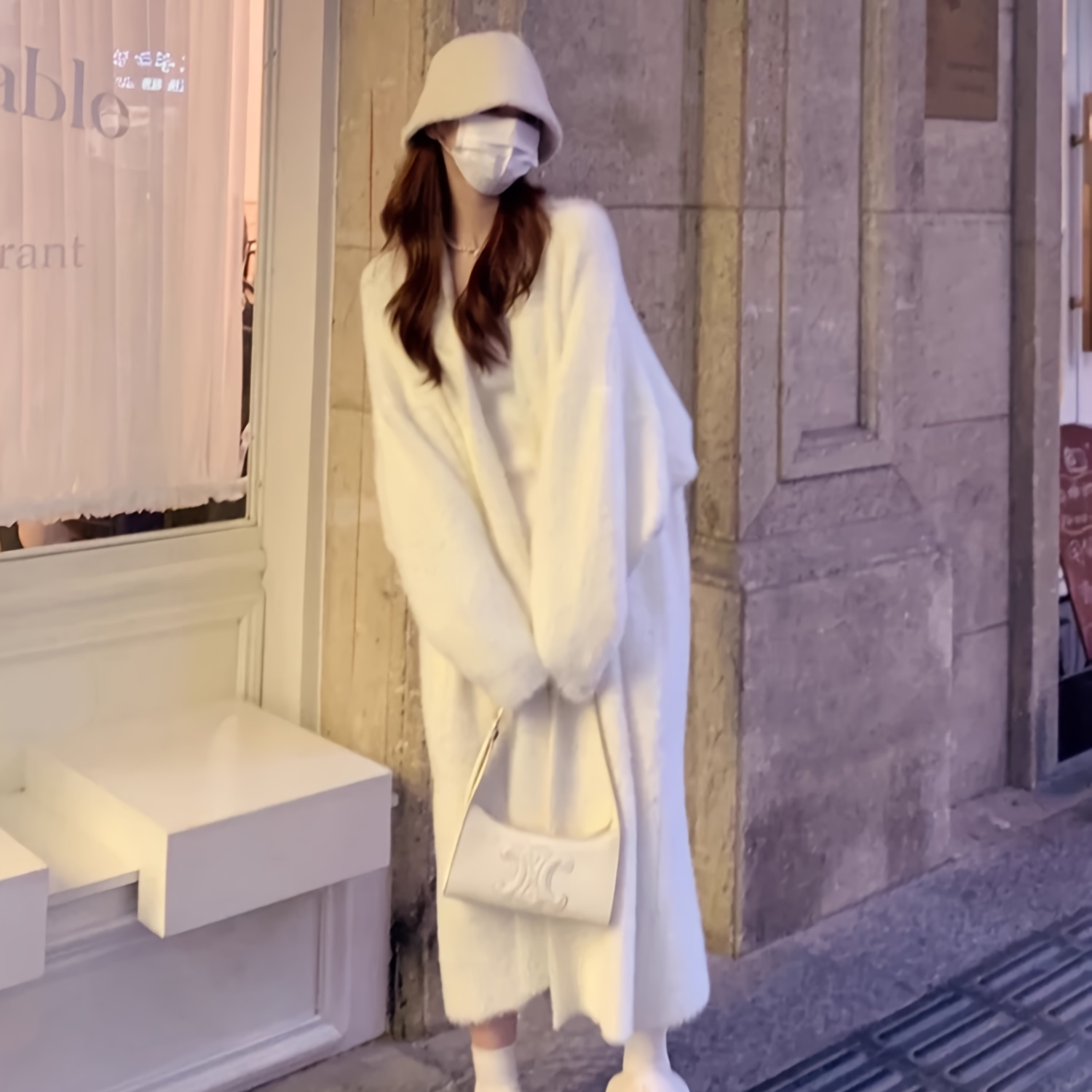 Elegant Mink Fur Long Cardigan - Cozy Open Front Knit Sweater With Lantern Sleeves, Fall/winter, Women's Loose-fit Outerwear
Elegant Mink Fur Long Cardigan - Cozy Open Front Knit Sweater With Lantern Sleeves, Fall/winter, Women's Loose-fit Outerwear