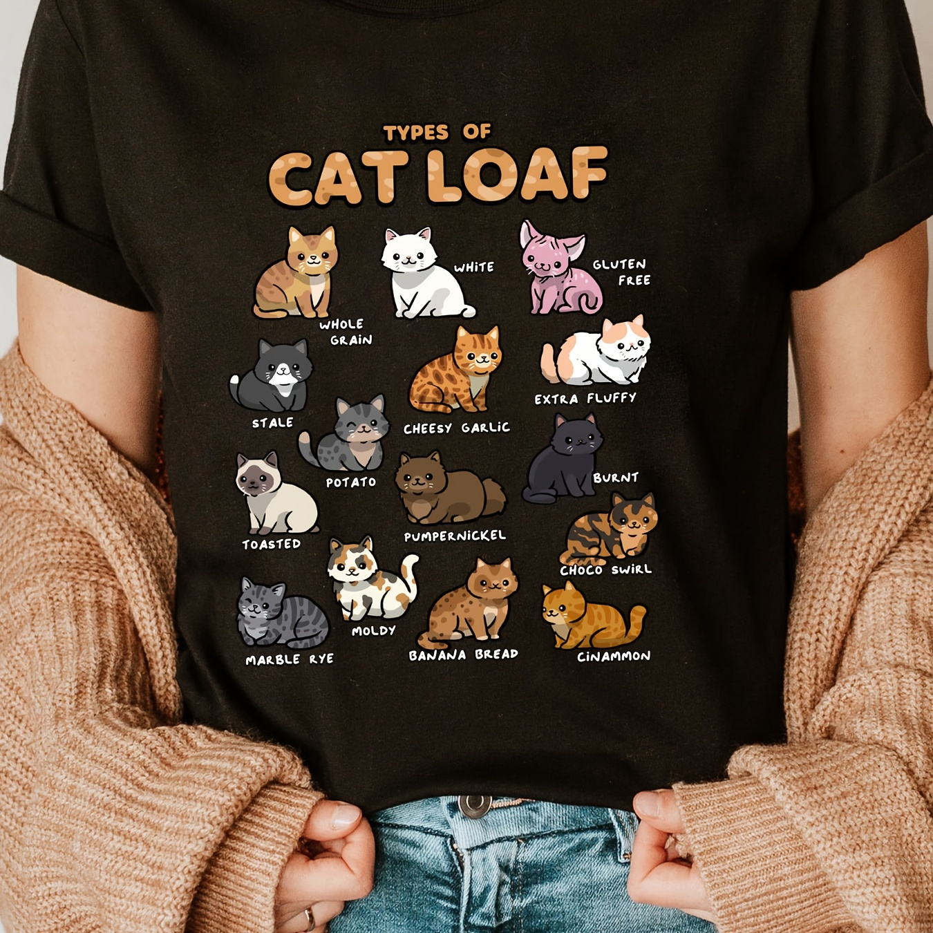 Cat Print Crew Neck T-shirt, Short Sleeve Casual Top For Summer & Spring, Women's Clothing
Cat Print Crew Neck T-shirt, Short Sleeve Casual Top For Summer & Spring, Women's Clothing