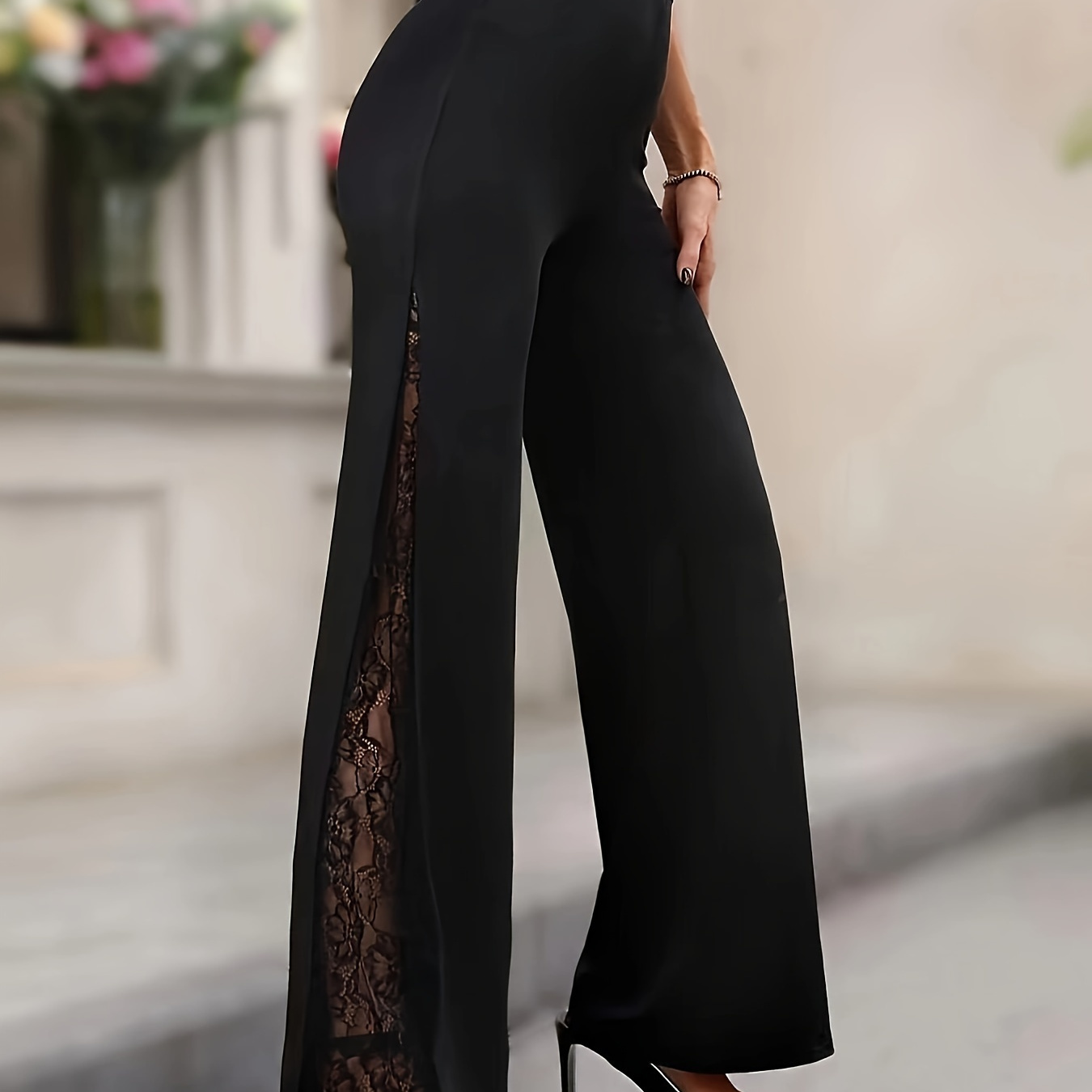 Guipure Lace Wide Leg Pants, Elegant Loose Pants For Spring & Summer, Women's Clothing
Guipure Lace Wide Leg Pants, Elegant Loose Pants For Spring & Summer, Women's Clothing