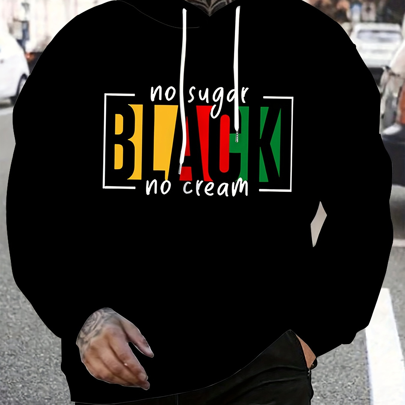 No Cream & Plus Size Men's Casual Hoodie, Trendy Long Sleeve Hooded Sweatshirt, Casual Top For Autumn Winter
No Cream & Plus Size Men's Casual Hoodie, Trendy Long Sleeve Hooded Sweatshirt, Casual Top For Autumn Winter
