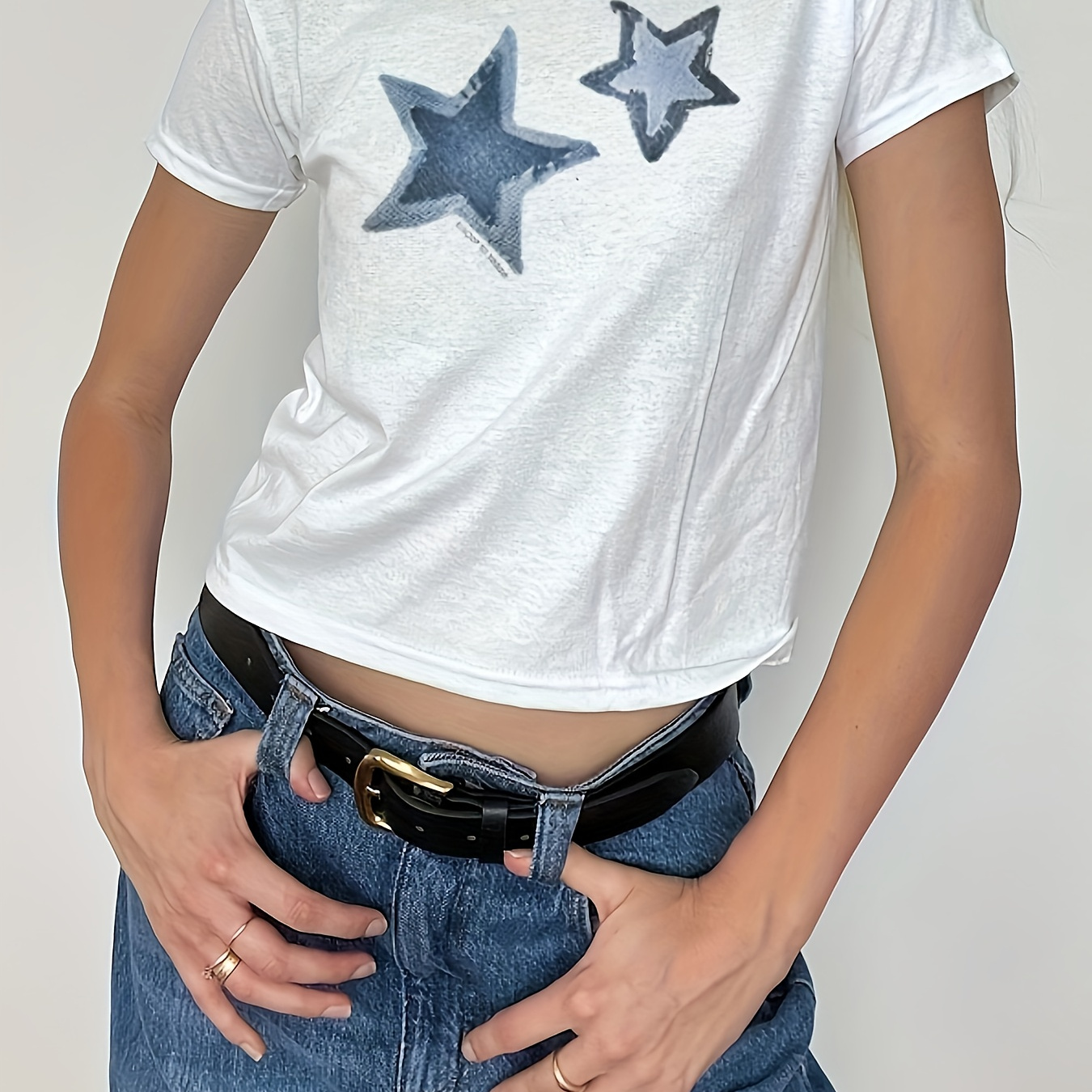 Y2k Star Print Crew Neck T-shirt, Short Sleeve Casual Top For Spring & Summer, Women's Clothing
Y2k Star Print Crew Neck T-shirt, Short Sleeve Casual Top For Spring & Summer, Women's Clothing