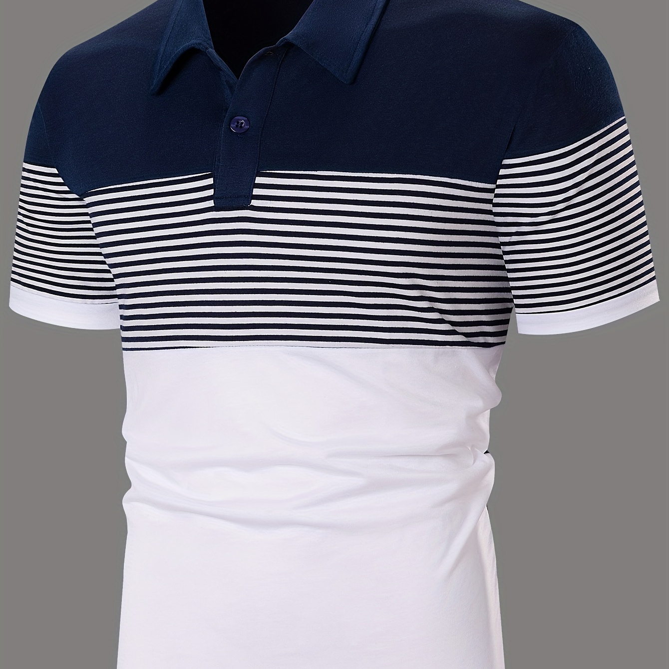 Men's Striped Color Block Casual Short Sleeve Button Up Lapel Shirt For Summer Outdoor
Men's Striped Color Block Casual Short Sleeve Button Up Lapel Shirt For Summer Outdoor