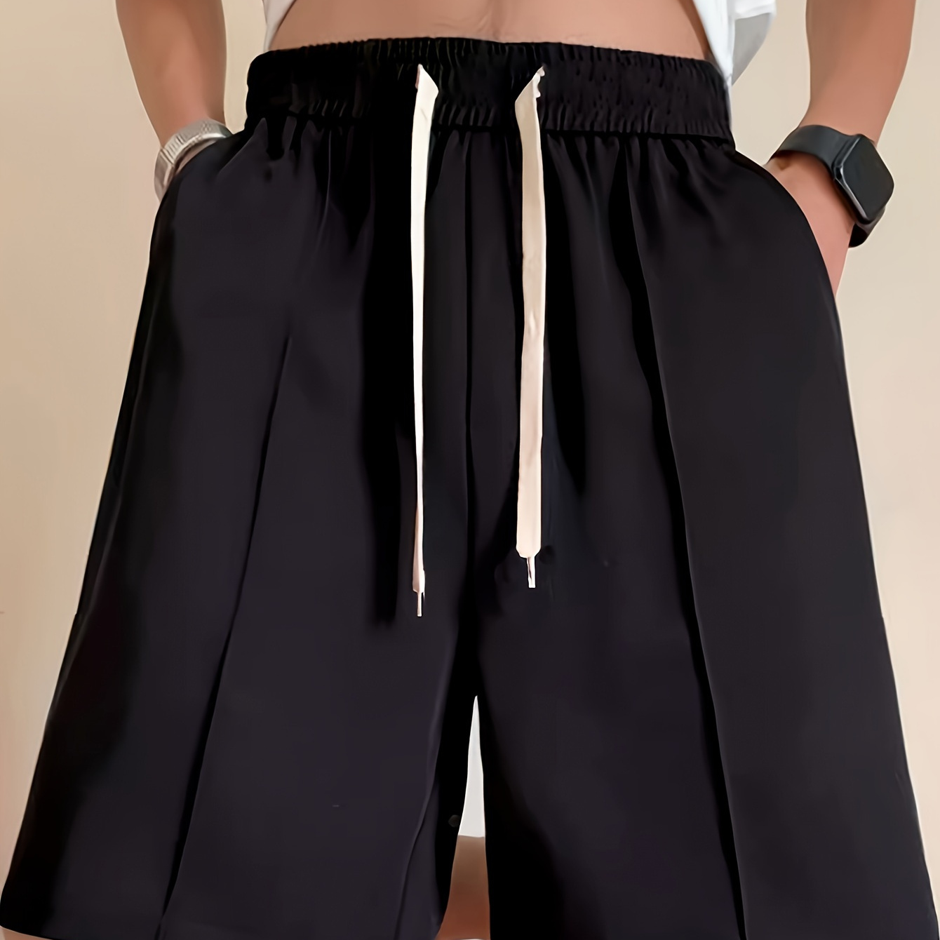 Men's Solid Shorts With Drawstring, Comfy Breathable Casual Soft Street Style Shorts For Men's Outdoor Activities
Men's Solid Shorts With Drawstring, Comfy Breathable Casual Soft Street Style Shorts For Men's Outdoor Activities