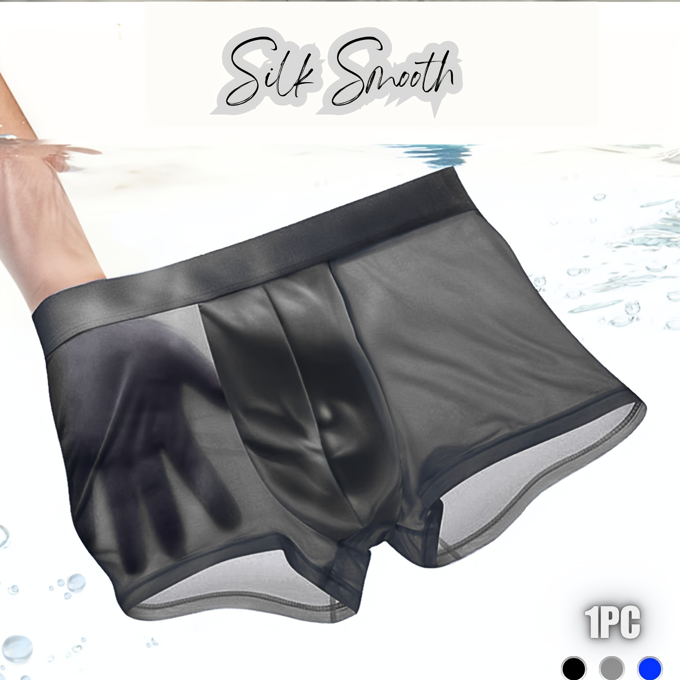 1/3pcs Men's Ice Silk Cool Soft Comfy Seamless Boxers Briefs Underwear, Breathable Comfy Stretchy Trunks, Men's Casual Plain Color Underwear
1/3pcs Men's Ice Silk Cool Soft Comfy Seamless Boxers Briefs Underwear, Breathable Comfy Stretchy Trunks, Men's Casual Plain Color Underwear