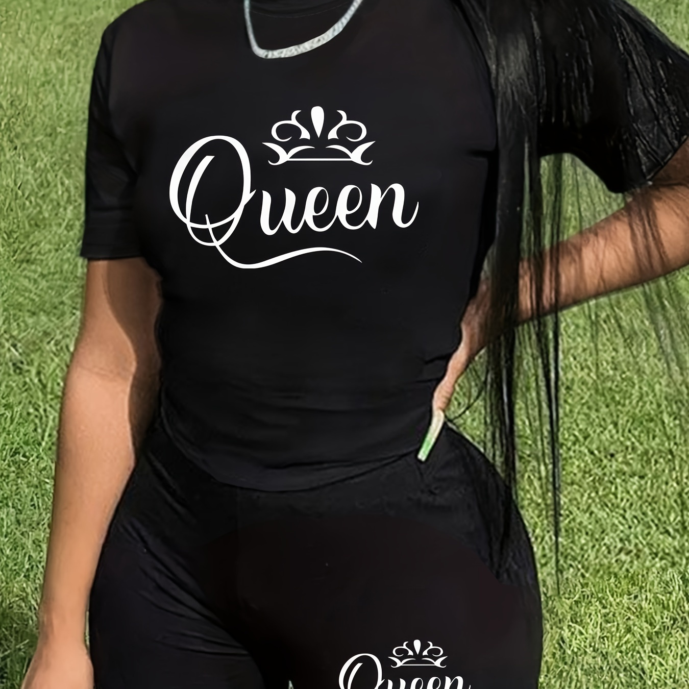 9600wq9 European And -size Women's Round Neck Short Sleeve And Shorts Letter Print Two-piece Set
9600wq9 European And -size Women's Round Neck Short Sleeve And Shorts Letter Print Two-piece Set