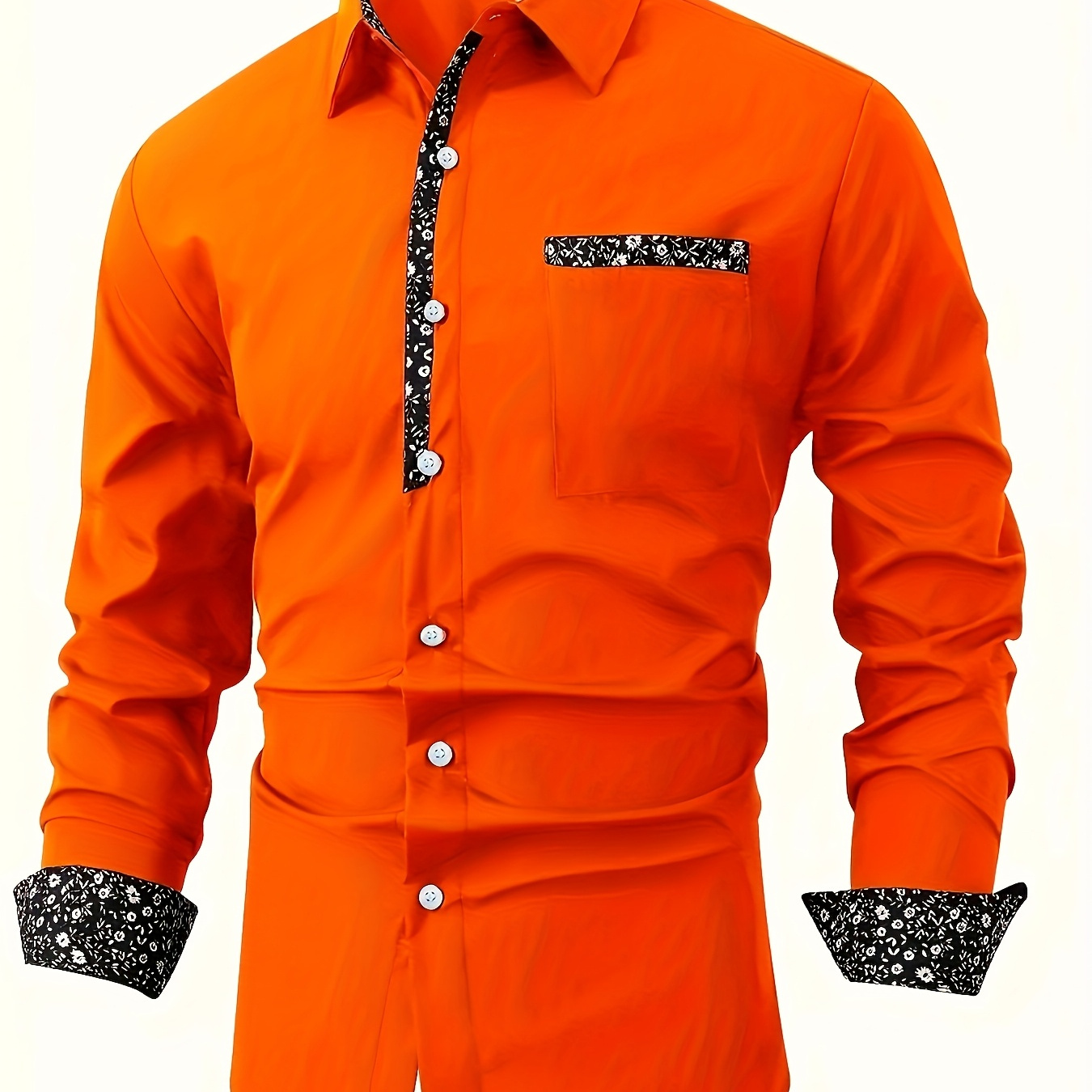 Men's Casual Floral Print Long Sleeve Shirt - Comfortable Polyester, With Detailing, Button-up Collared Style For Fall/winter
Men's Casual Floral Print Long Sleeve Shirt - Comfortable Polyester, With Detailing, Button-up Collared Style For Fall/winter