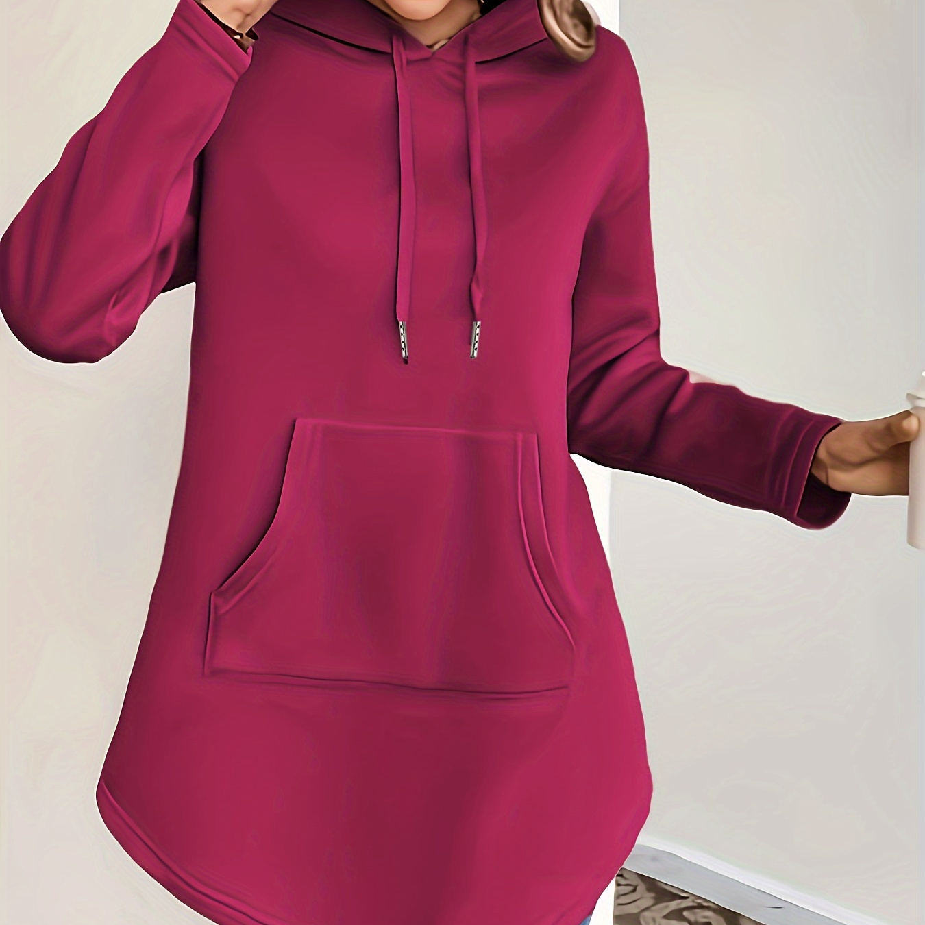 Women's Elegant Solid Color Knit Hoodie Sweatshirt, Polyester Fiber, Machine Washable, Autumn/winter
Women's Elegant Solid Color Knit Hoodie Sweatshirt, Polyester Fiber, Machine Washable, Autumn/winter