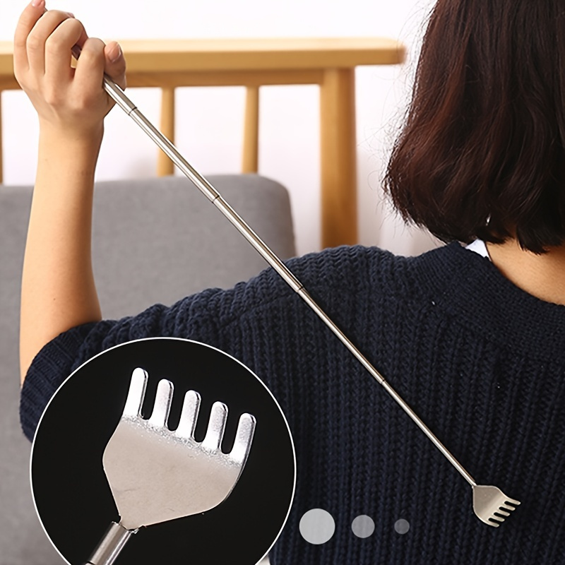 

1pc Practical Extendable Back Scratcher, Stainless Steel Telescopic Anti Itch Claw Massager Extender