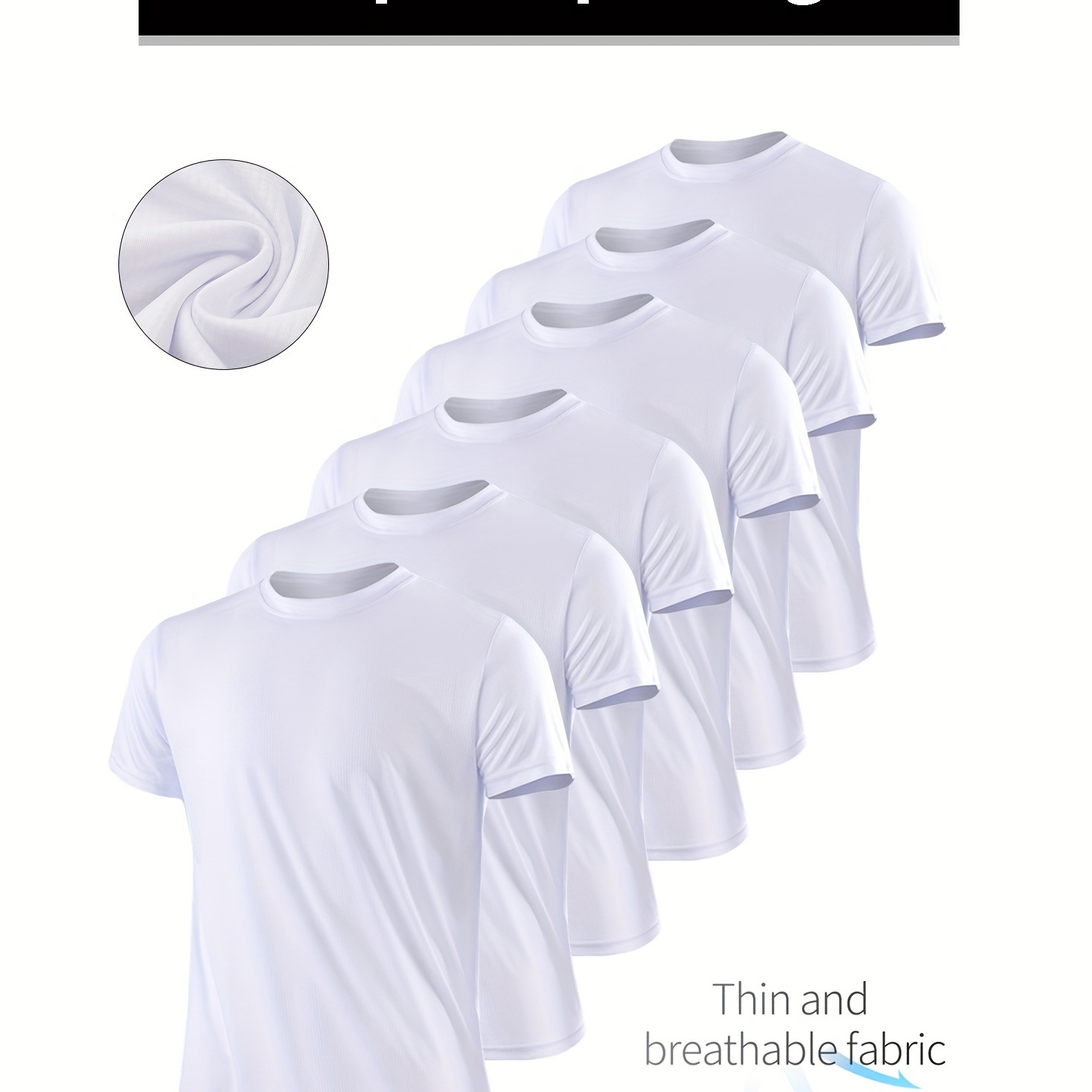 6 Pcs, Men's Solid Color Short Sleeve T-shirt, Casual Comfy Breathable Quick-drying Tees For Summer, Mens Clothing
6 Pcs, Men's Solid Color Short Sleeve T-shirt, Casual Comfy Breathable Quick-drying Tees For Summer, Mens Clothing