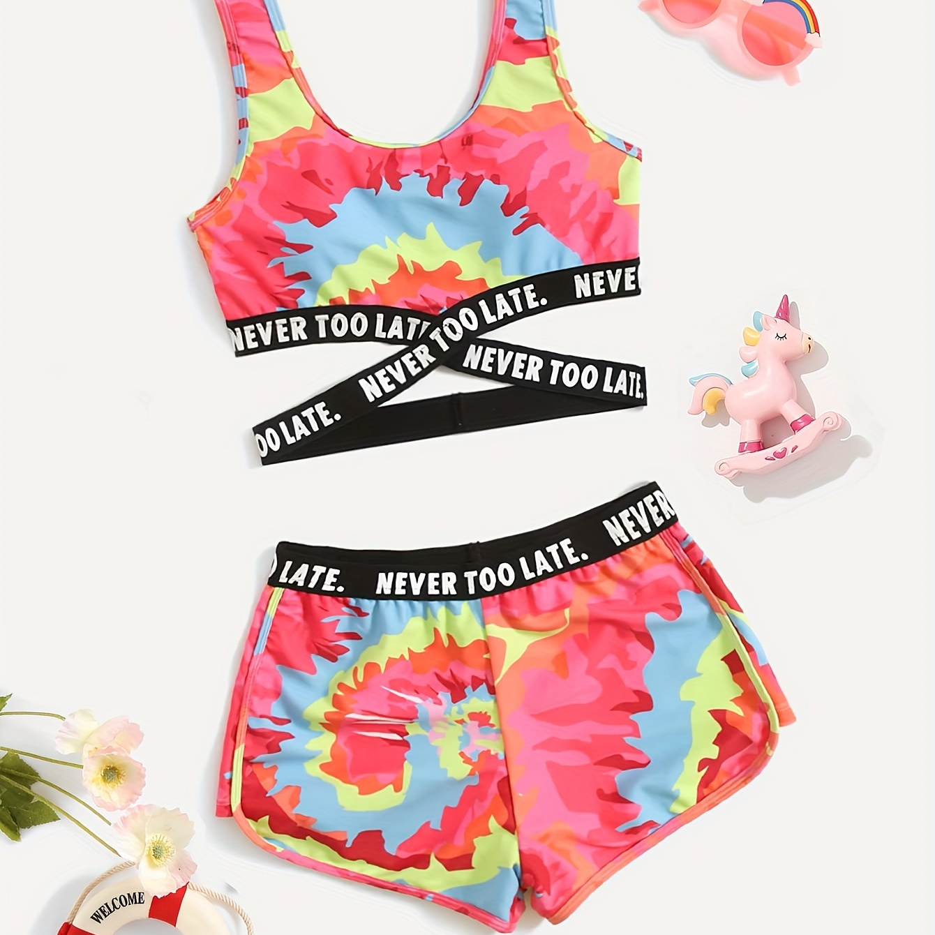 Trendy Girls 2pcs Tie Dye Pattern Bikini Swimsuit Bathing Suit For Summer Beachwear Gift
Trendy Girls 2pcs Tie Dye Pattern Bikini Swimsuit Bathing Suit For Summer Beachwear Gift
