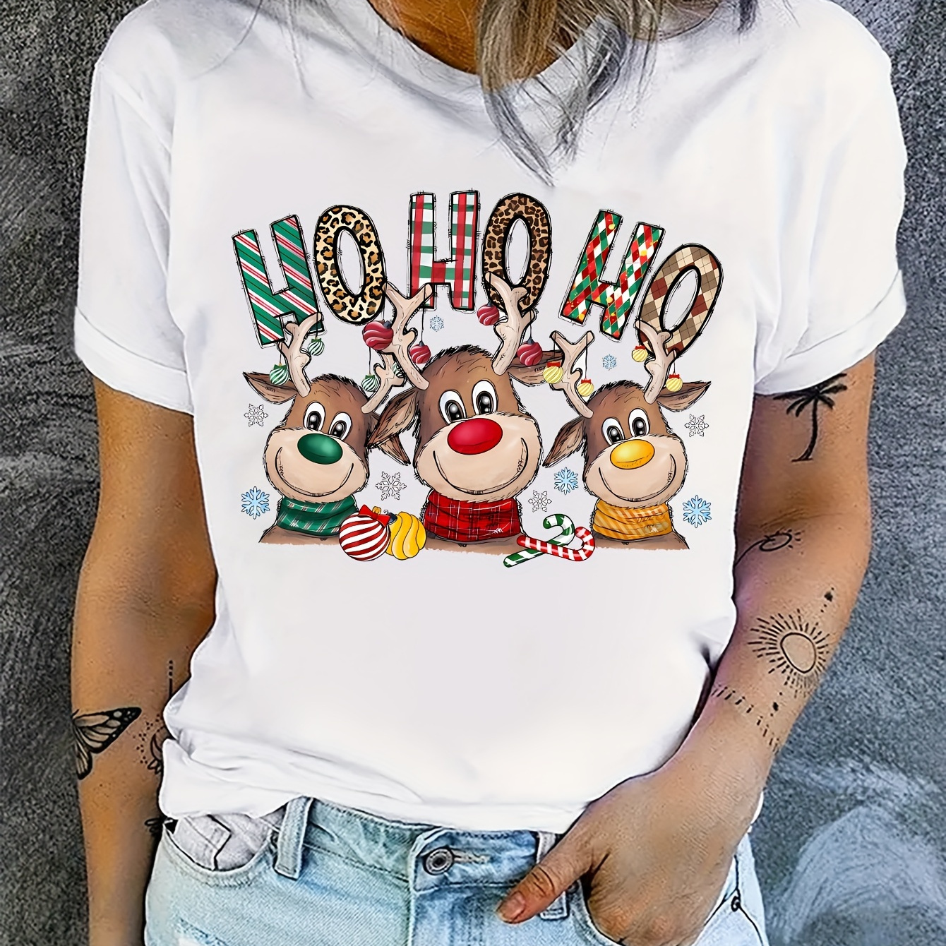 1pc Women's Christmas T-shirt, Casual Crew Neck Short Sleeve Top, 100% Polyester Knit Fabric, Festive Anime Pattern, Summer Season Apparel
1pc Women's Christmas T-shirt, Casual Crew Neck Short Sleeve Top, 100% Polyester Knit Fabric, Festive Anime Pattern, Summer Season Apparel