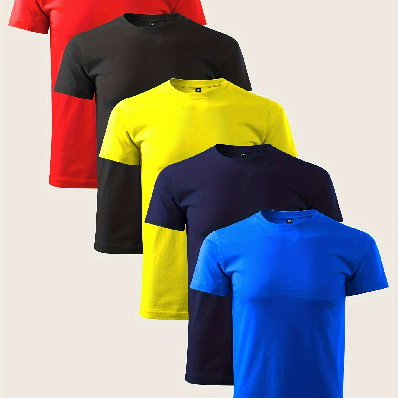 Plus Size Men's 5pcs Tees, Casual Sports T-shirts, Quick Dry Breathable Tees For Summer, Men's Clothing
Plus Size Men's 5pcs Tees, Casual Sports T-shirts, Quick Dry Breathable Tees For Summer, Men's Clothing