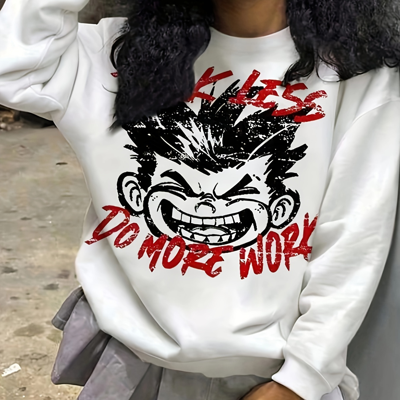 Y2k Style Sweatshirt For Women - Polyester Knit Fabric, Crew Neck, Casual Fall/winter Hoodie With Print
Y2k Style Sweatshirt For Women - Polyester Knit Fabric, Crew Neck, Casual Fall/winter Hoodie With Print