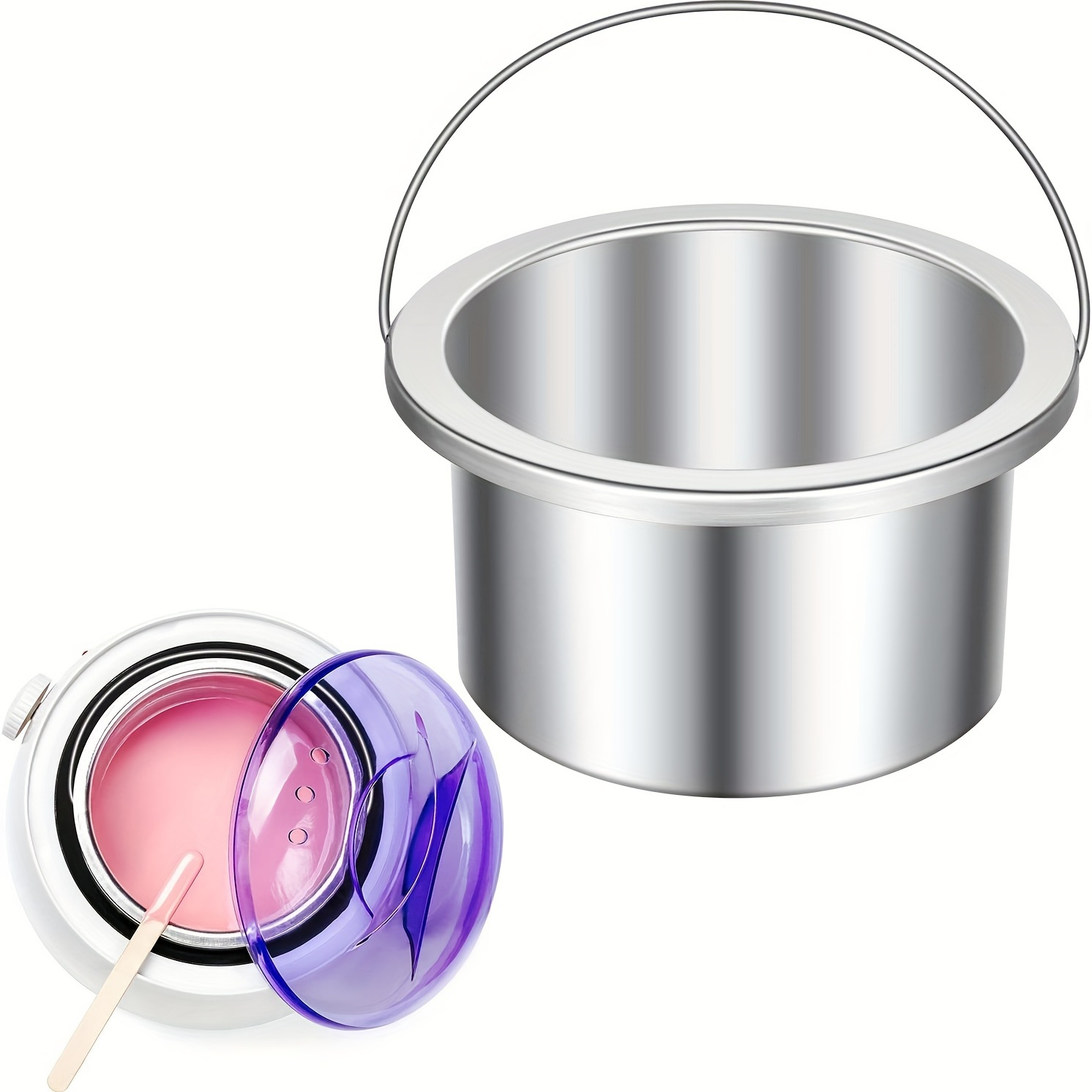 Pot intérieur en aluminium de rechange pour chauffe-cire, bol d'épilation portable pour épilateur 200/400 ml, durable et bonne conductivité thermique
Pot intérieur en aluminium de rechange pour chauffe-cire, bol d'épilation portable pour épilateur 200/400 ml, durable et bonne conductivité thermique