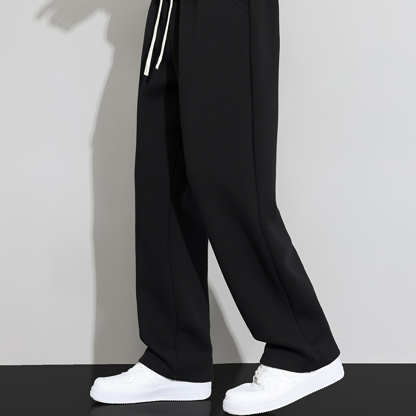 Men's Loose-fit Solid Color Sweatpants With Drawstring And Pocket, Casual Knit Fabric Pants For Outdoor Activities, Spring/fall Collection
Men's Loose-fit Solid Color Sweatpants With Drawstring And Pocket, Casual Knit Fabric Pants For Outdoor Activities, Spring/fall Collection