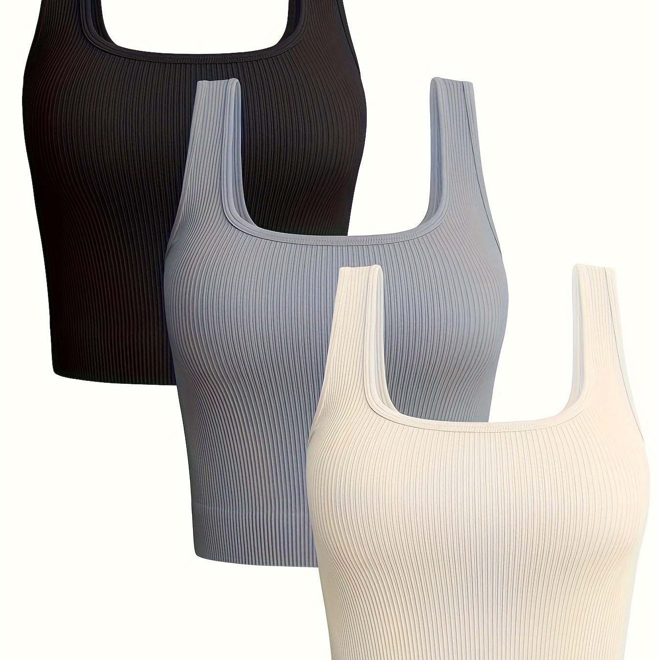 3 Packs Solid Scoop Neck Tank Top, Y2k Sleeveless Tank Top For Summer, Women's Clothing
3 Packs Solid Scoop Neck Tank Top, Y2k Sleeveless Tank Top For Summer, Women's Clothing