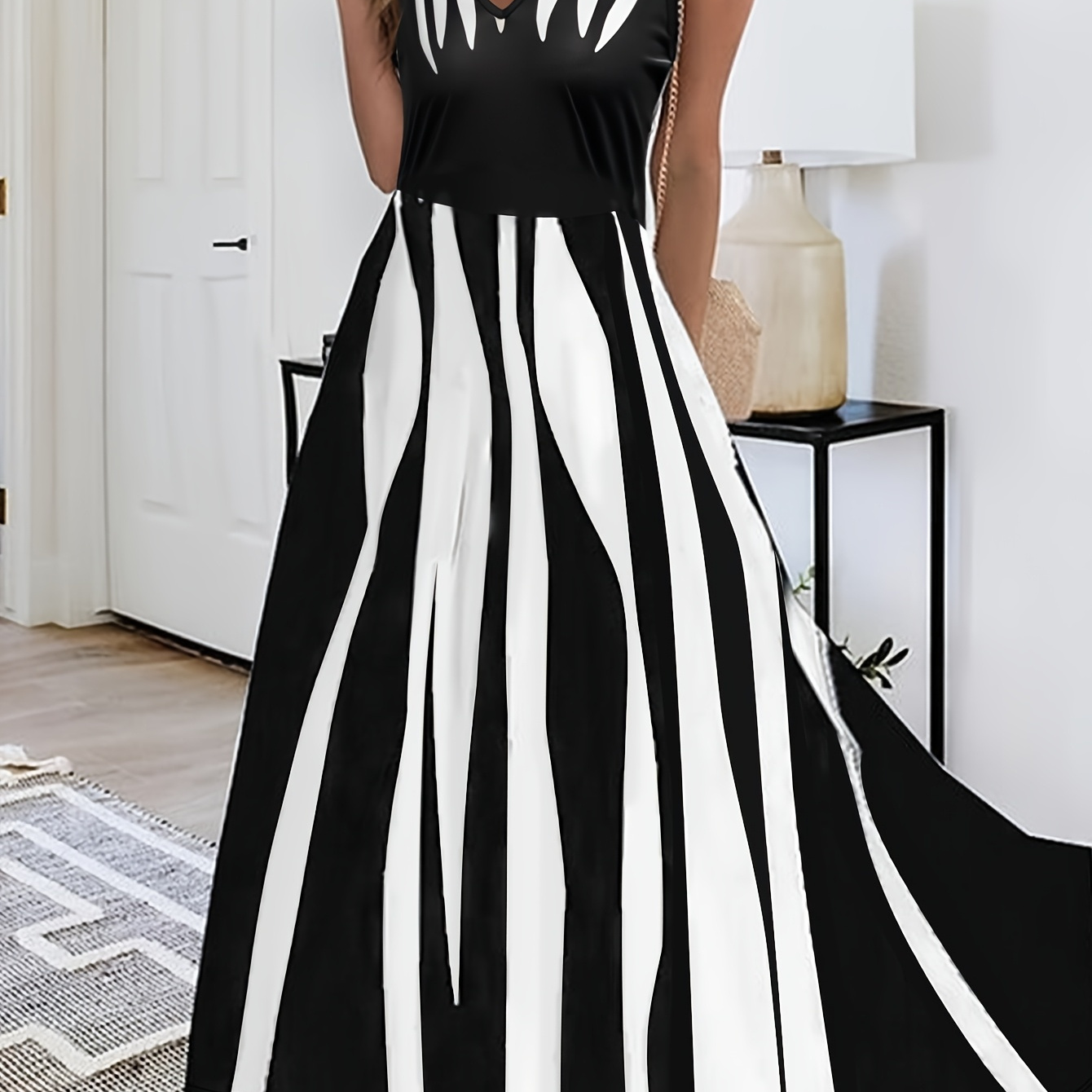 Elegant V-neck Peplum Dress For Women, All-, Knit Polyester Fabric, 95% Polyester 5% Elastane, 180g/m², Spring/summer/fall - Midi Dress
Elegant V-neck Peplum Dress For Women, All-, Knit Polyester Fabric, 95% Polyester 5% Elastane, 180g/m², Spring/summer/fall - Midi Dress