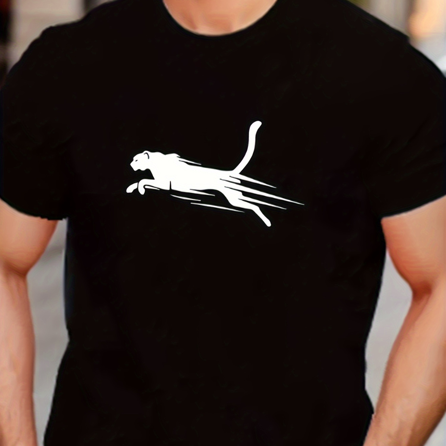 Leopard Print Men's Short Sleeve Crew Neck T-shirts, Comfy Casual Breathable Slightly Stretch Tops, Men's Clothing
Leopard Print Men's Short Sleeve Crew Neck T-shirts, Comfy Casual Breathable Slightly Stretch Tops, Men's Clothing