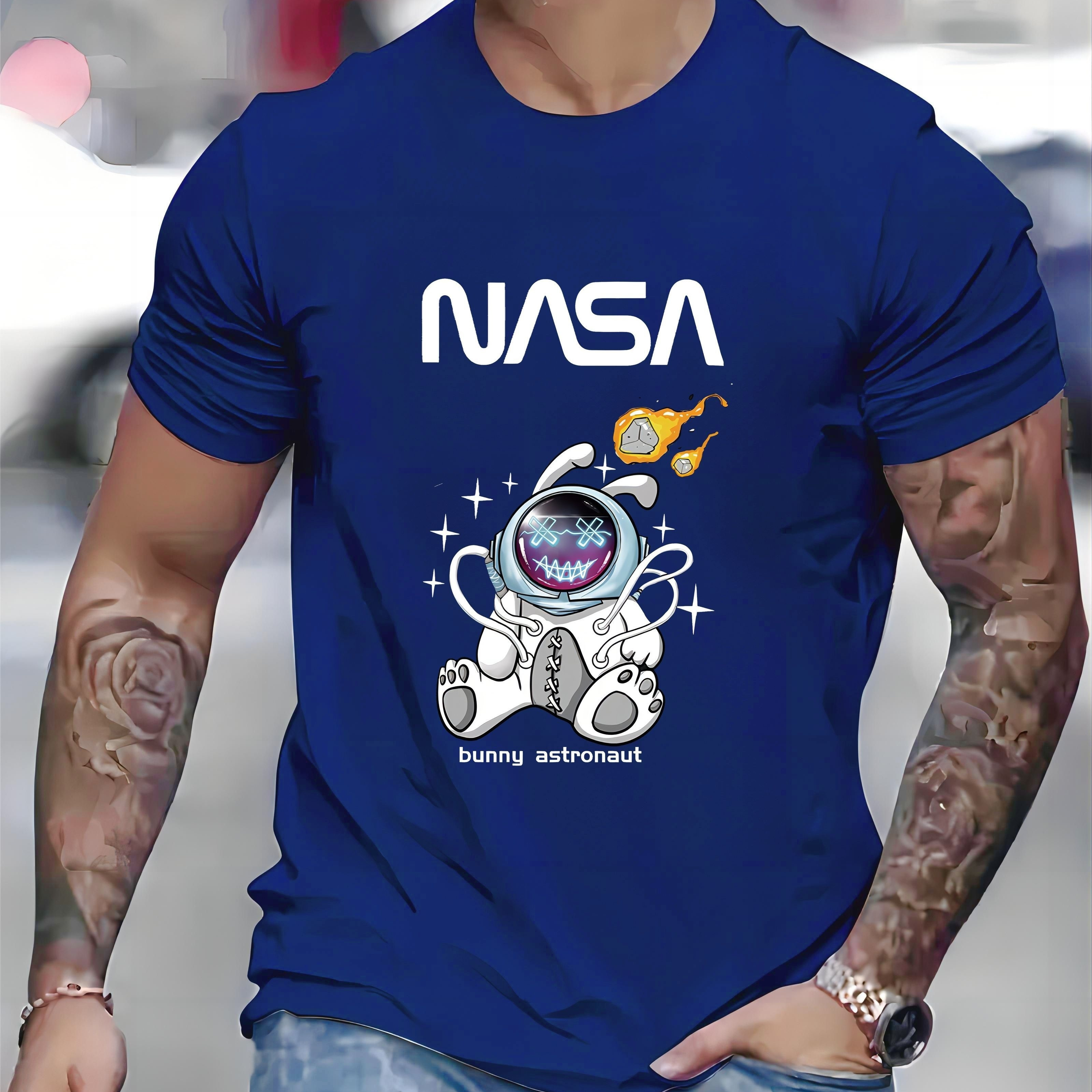 Nasa Astronaut Print, Men's Graphic T-shirt, Casual Comfy Tees For Summer, Mens Clothing
Nasa Astronaut Print, Men's Graphic T-shirt, Casual Comfy Tees For Summer, Mens Clothing