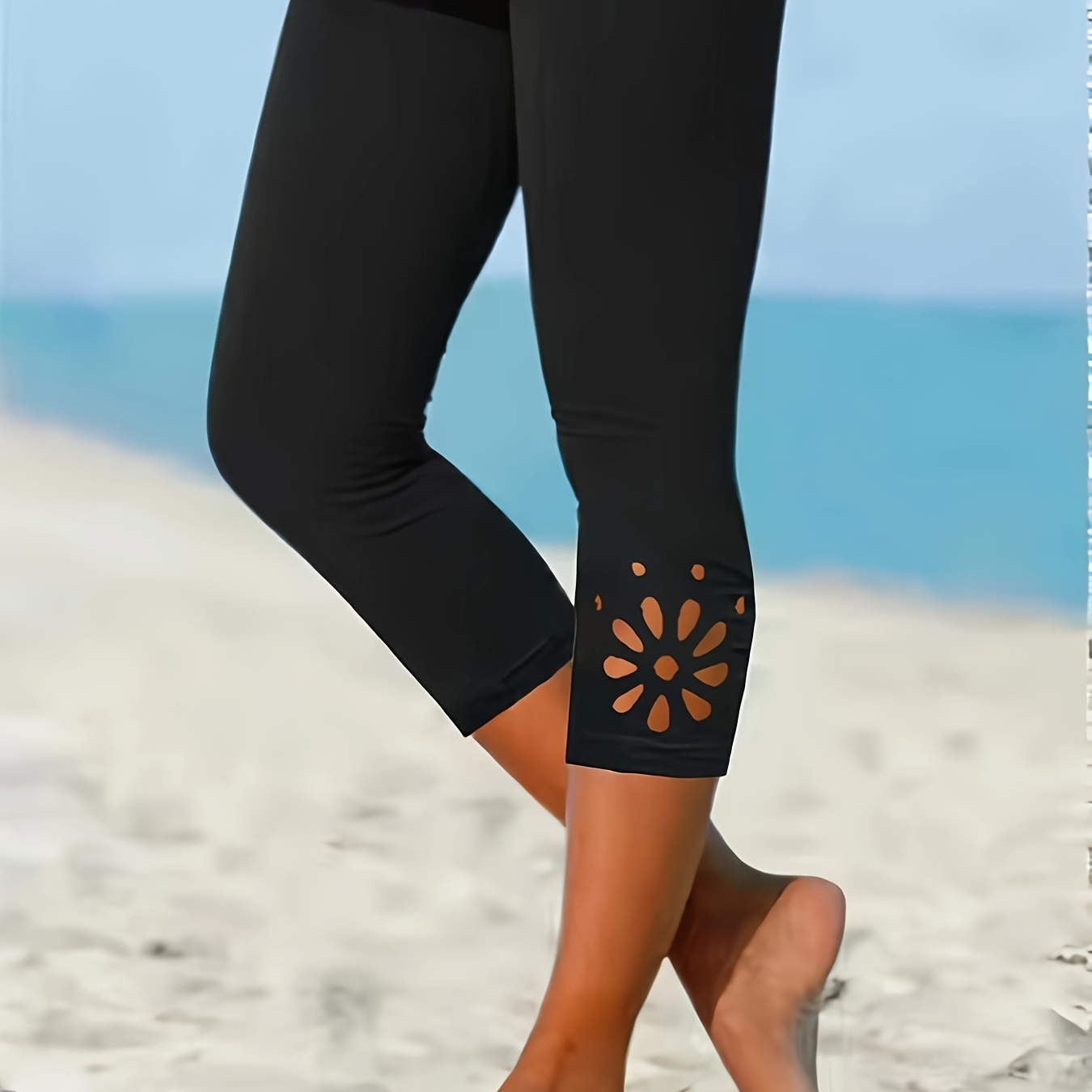 Solid Cut Out Skinny Leggings, Casual Stretchy Capris Leggings, Women's Clothing
Solid Cut Out Skinny Leggings, Casual Stretchy Capris Leggings, Women's Clothing