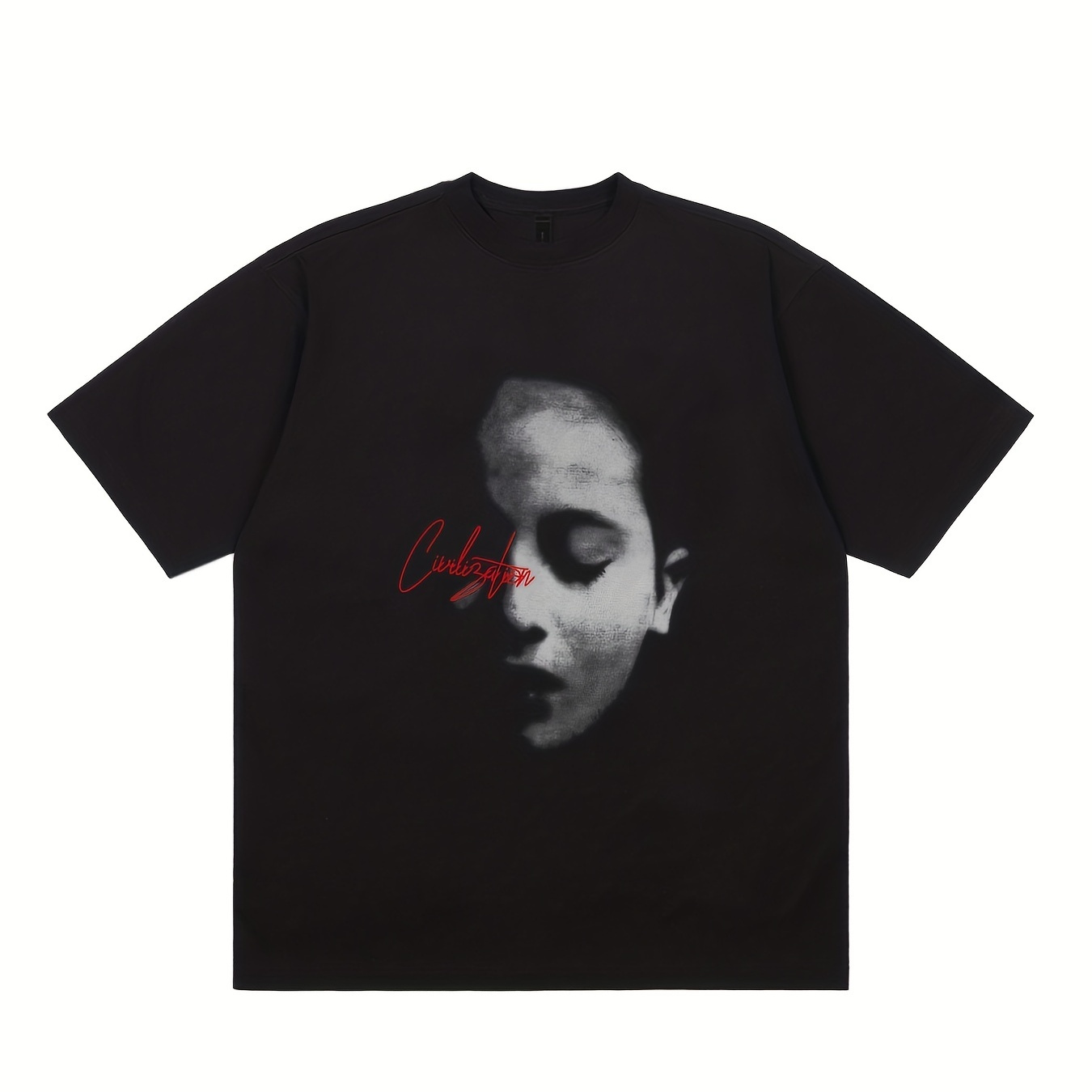 Trendy Girl's Portrait & Letter Pattern Print Men's Comfy Slightly Stretch Cotton T-shirt, Graphic Tee Men's Summer Clothes, Men's Outfits
Trendy Girl's Portrait & Letter Pattern Print Men's Comfy Slightly Stretch Cotton T-shirt, Graphic Tee Men's Summer Clothes, Men's Outfits