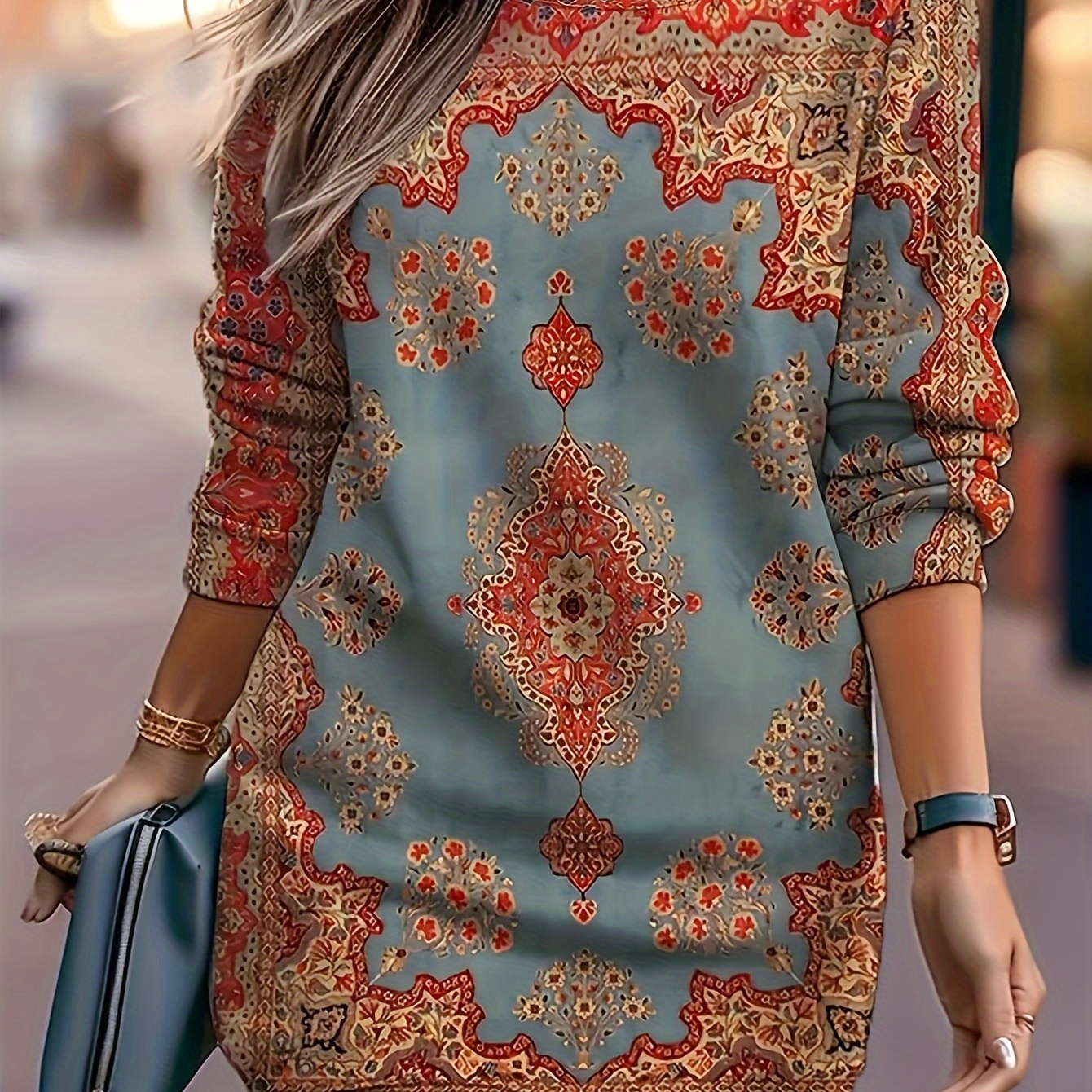 Robe à col rond imprimé , robe vintage à manches longues pour et , vêtements pour femmes
Robe à col rond imprimé , robe vintage à manches longues pour et , vêtements pour femmes